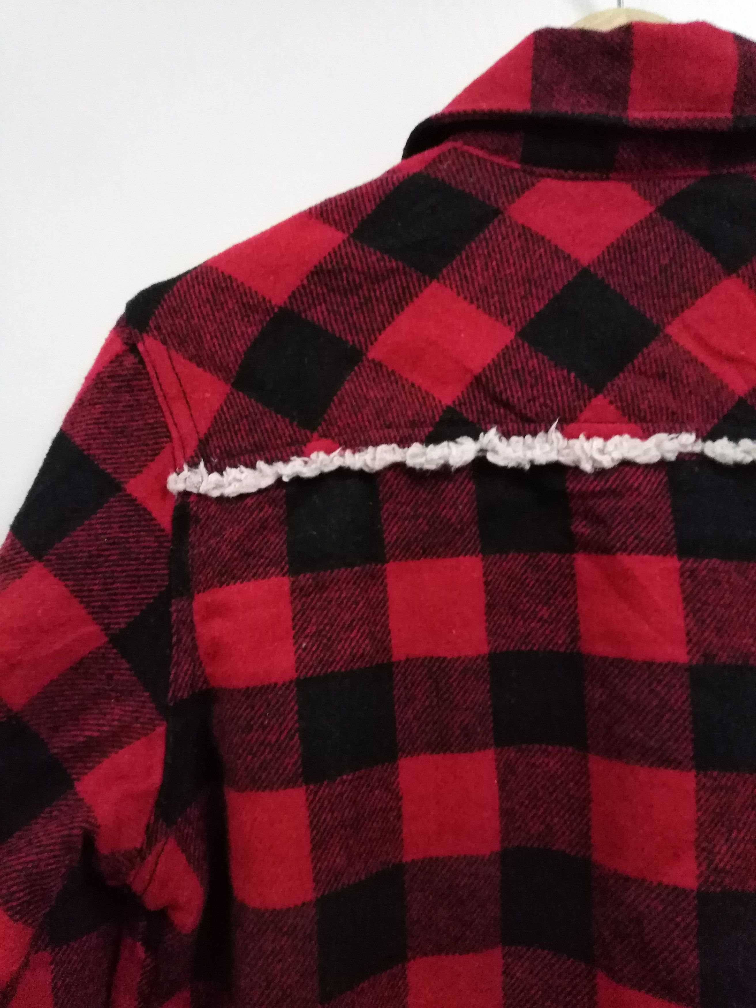 Pendleton Vintage Sherpa Jacket Jungle Storm Red Black Checked Jacket Size US M / EU 48-50 / 2 - 9 Thumbnail