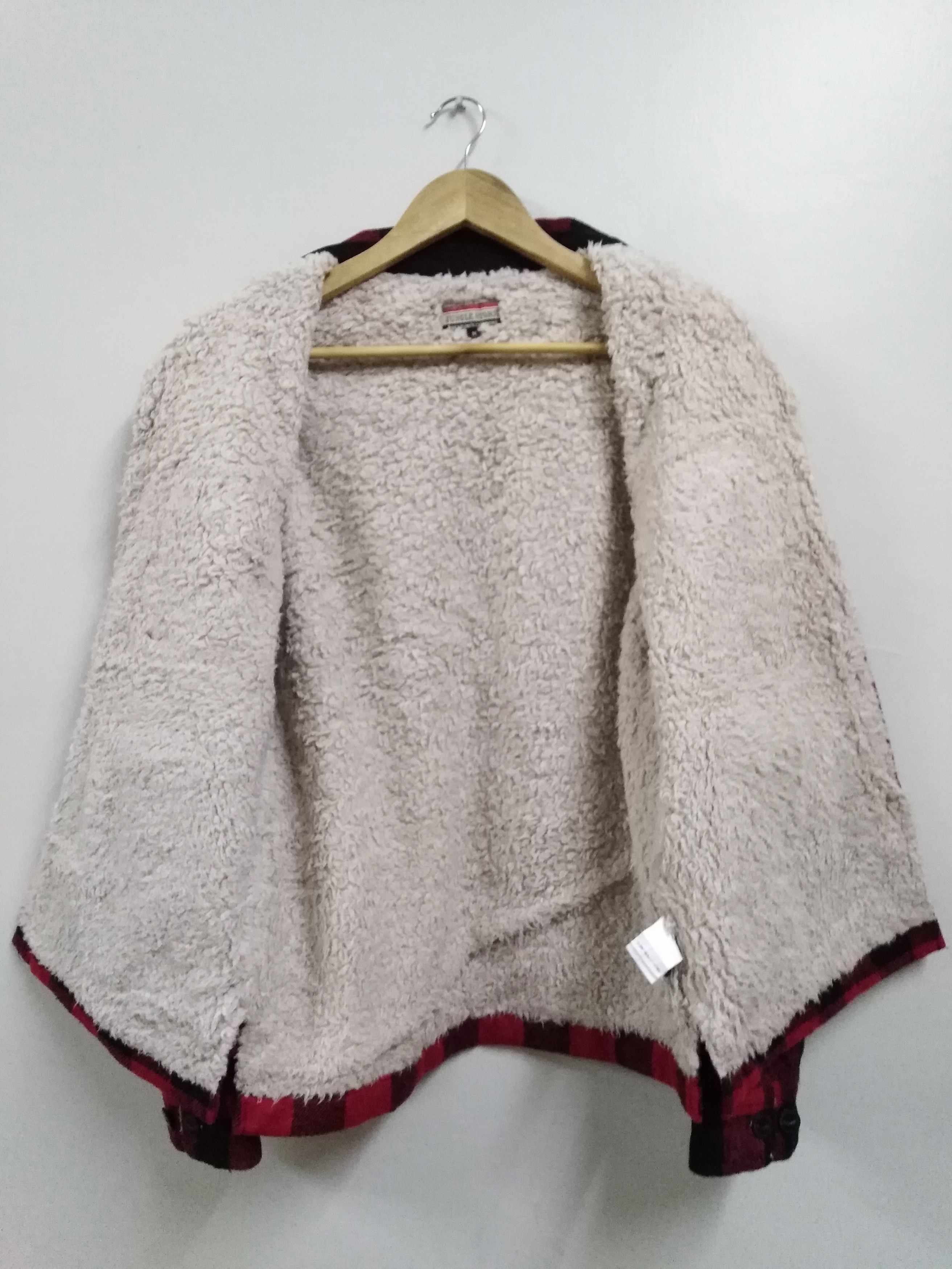 Pendleton Vintage Sherpa Jacket Jungle Storm Red Black Checked Jacket Size US M / EU 48-50 / 2 - 3 Thumbnail