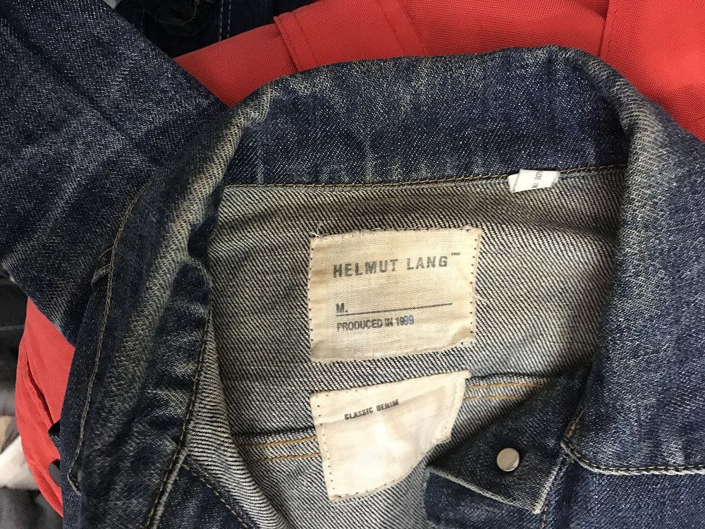 Helmut Lang 1999 Helmut Lang Elongated Turn Up Sleeves Denim Jacket Size US XS / EU 42 / 0 - 12 Thumbnail
