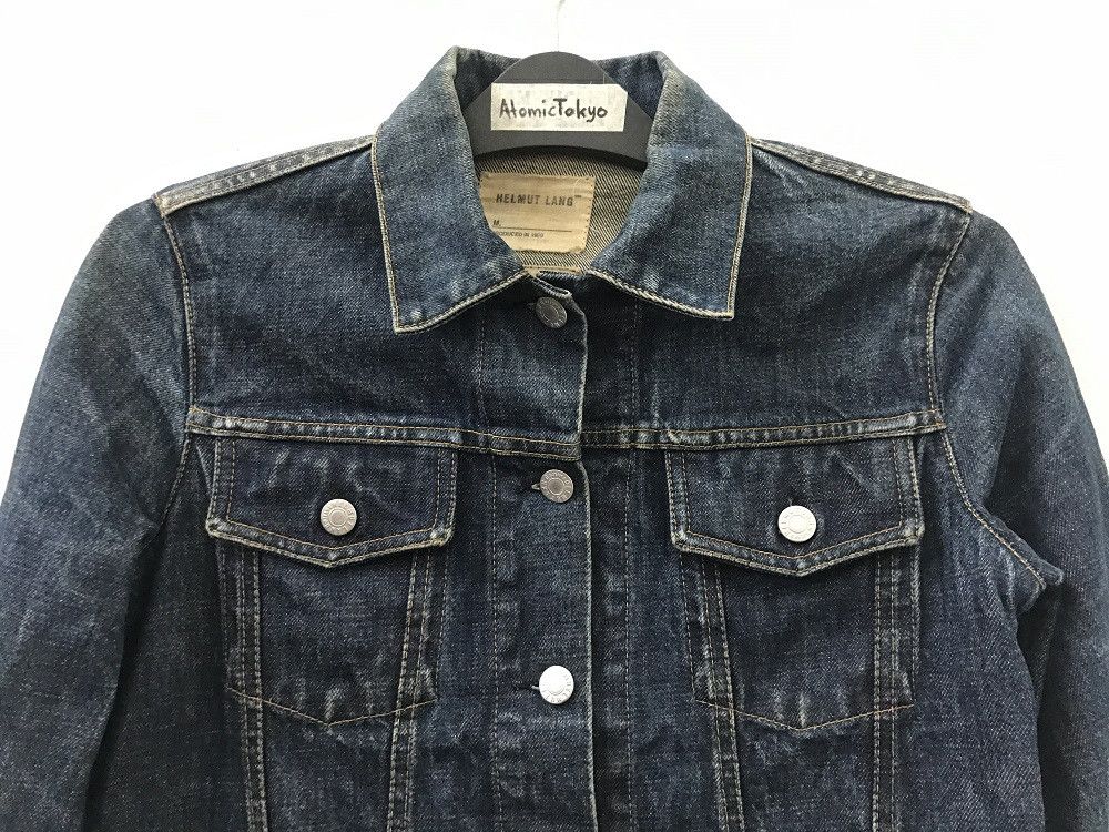Helmut Lang 1999 Helmut Lang Elongated Turn Up Sleeves Denim Jacket Size US XS / EU 42 / 0 - 2 Thumbnail