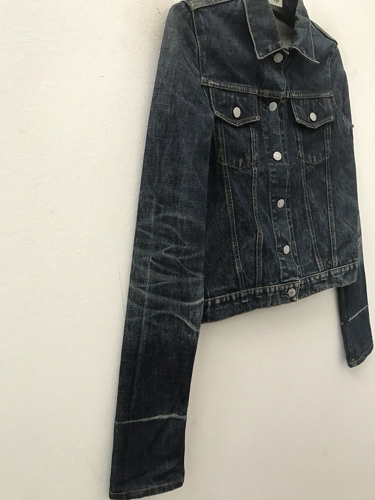Helmut Lang 1999 Helmut Lang Elongated Turn Up Sleeves Denim Jacket Size US XS / EU 42 / 0 - 5 Thumbnail