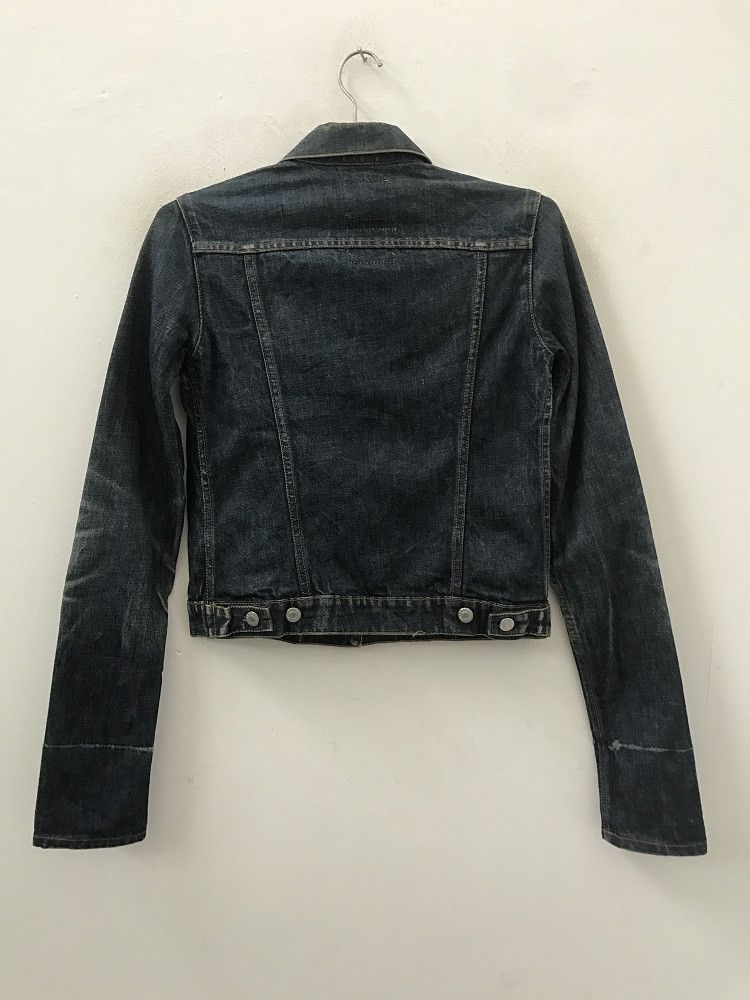 Helmut Lang 1999 Helmut Lang Elongated Turn Up Sleeves Denim Jacket Size US XS / EU 42 / 0 - 8 Thumbnail