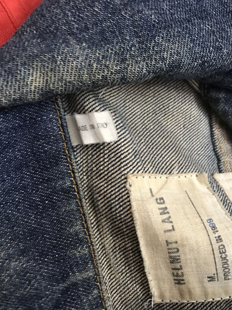 Helmut Lang 1999 Helmut Lang Elongated Turn Up Sleeves Denim Jacket Size US XS / EU 42 / 0 - 13 Thumbnail