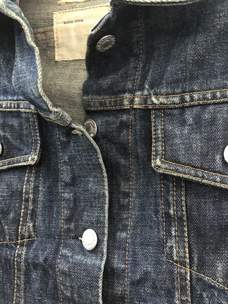 Helmut Lang 1999 Helmut Lang Elongated Turn Up Sleeves Denim Jacket Size US XS / EU 42 / 0 - 7 Thumbnail