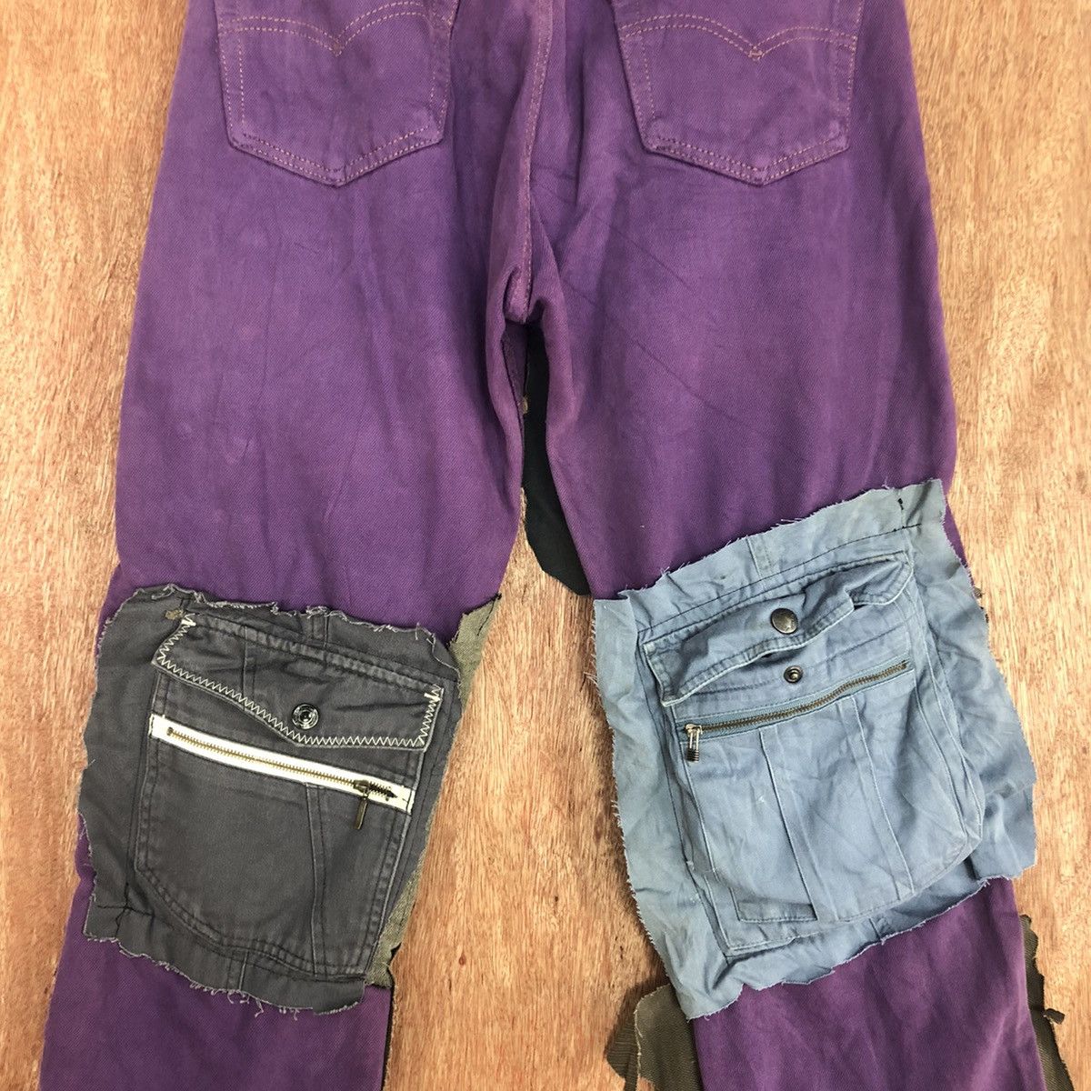 Levi's DL Levis ripped Reconstructed Multipocket Denim Pants #W1870 Size US 32 / EU 48 - 13 Thumbnail