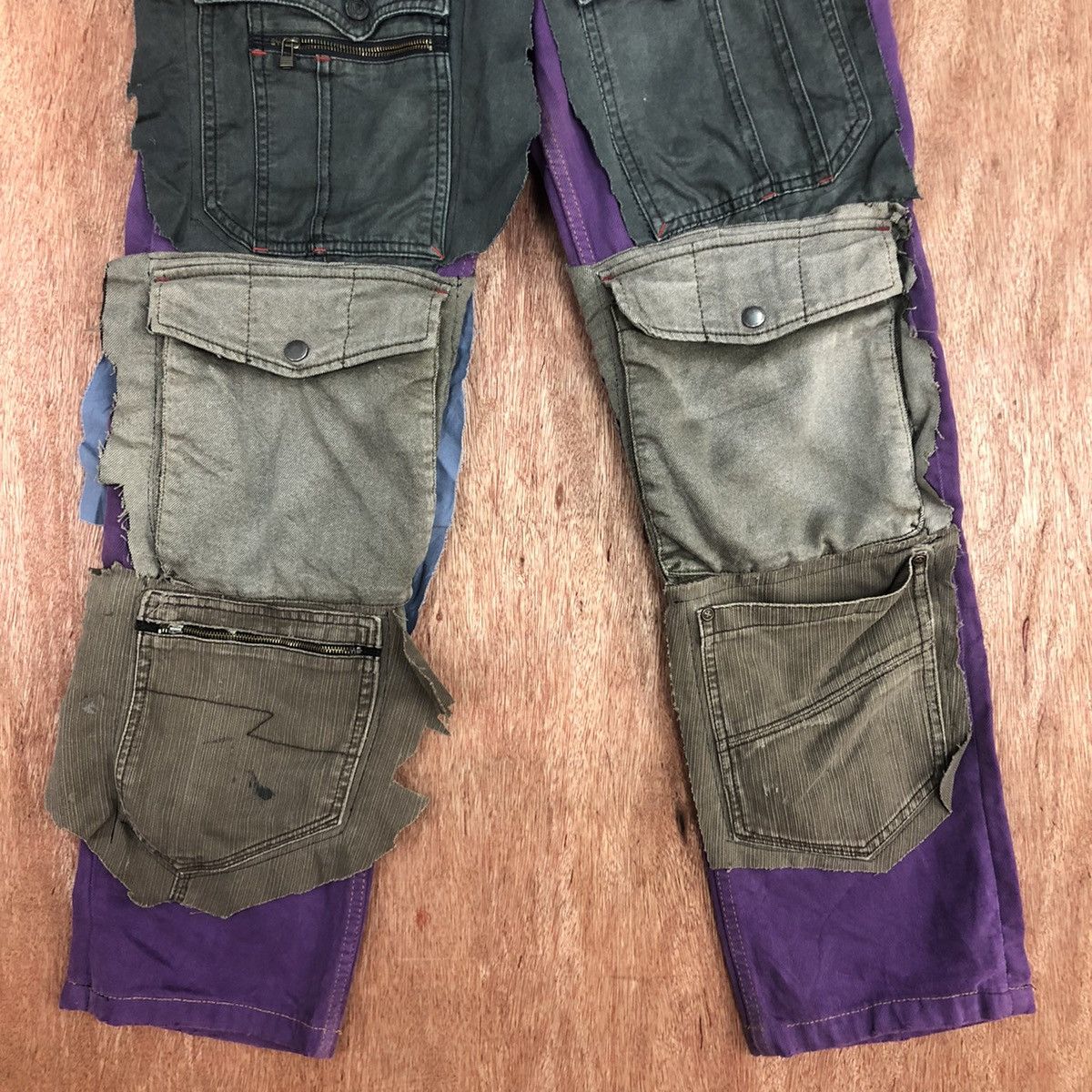 Levi's DL Levis ripped Reconstructed Multipocket Denim Pants #W1870 Size US 32 / EU 48 - 3 Thumbnail