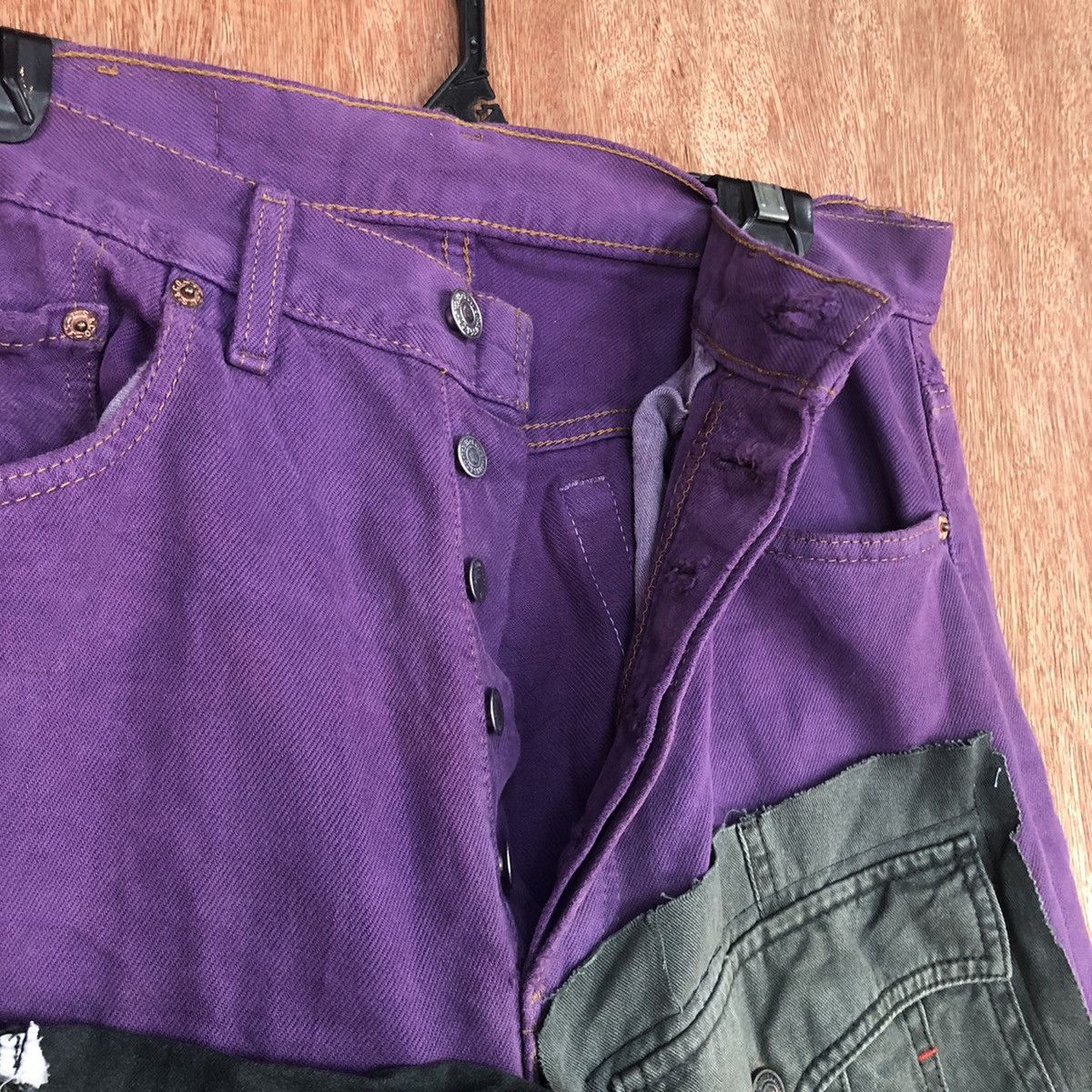 Levi's DL Levis ripped Reconstructed Multipocket Denim Pants #W1870 Size US 32 / EU 48 - 8 Thumbnail