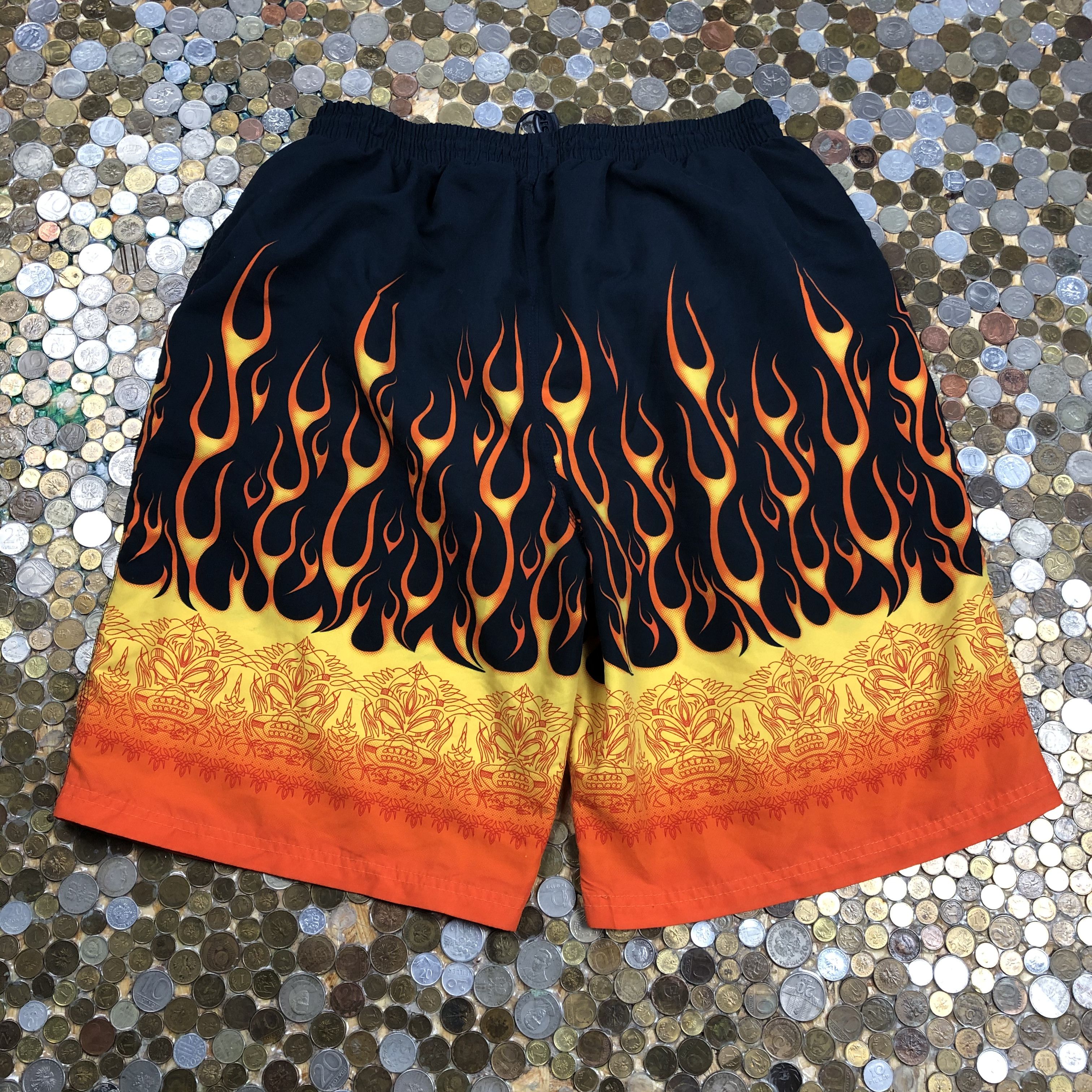 Vintage Vintage 90s Fire shorts Size US 28 / EU 44 - 2 Thumbnail