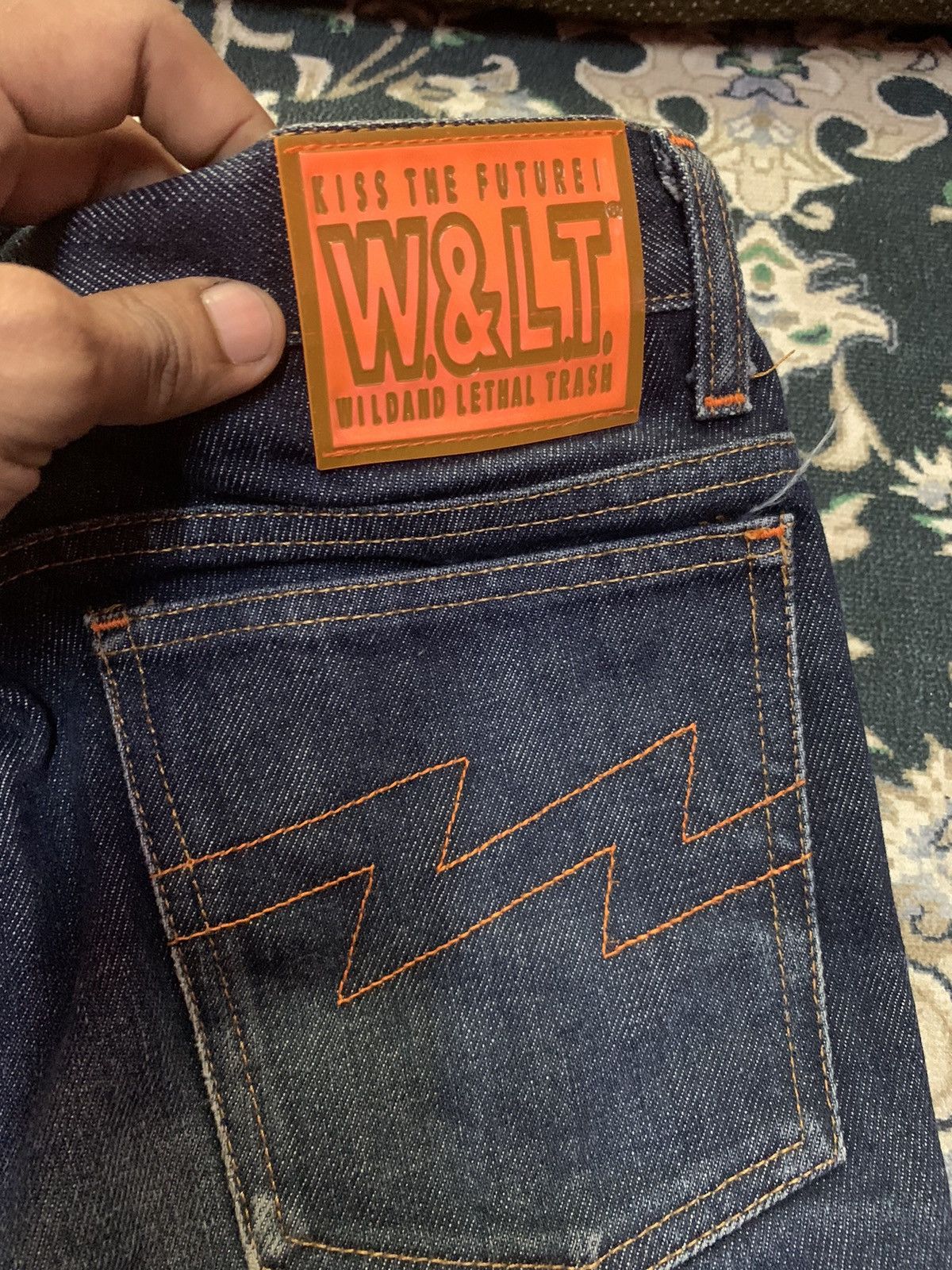 W&LT Wild and lethal trash denim jeans rare Size 29" - 4 Thumbnail