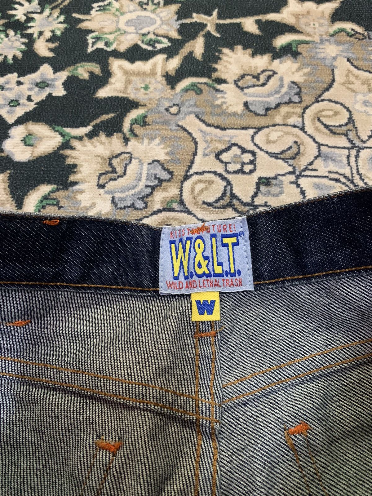 W&LT Wild and lethal trash denim jeans rare Size 29" - 9 Thumbnail