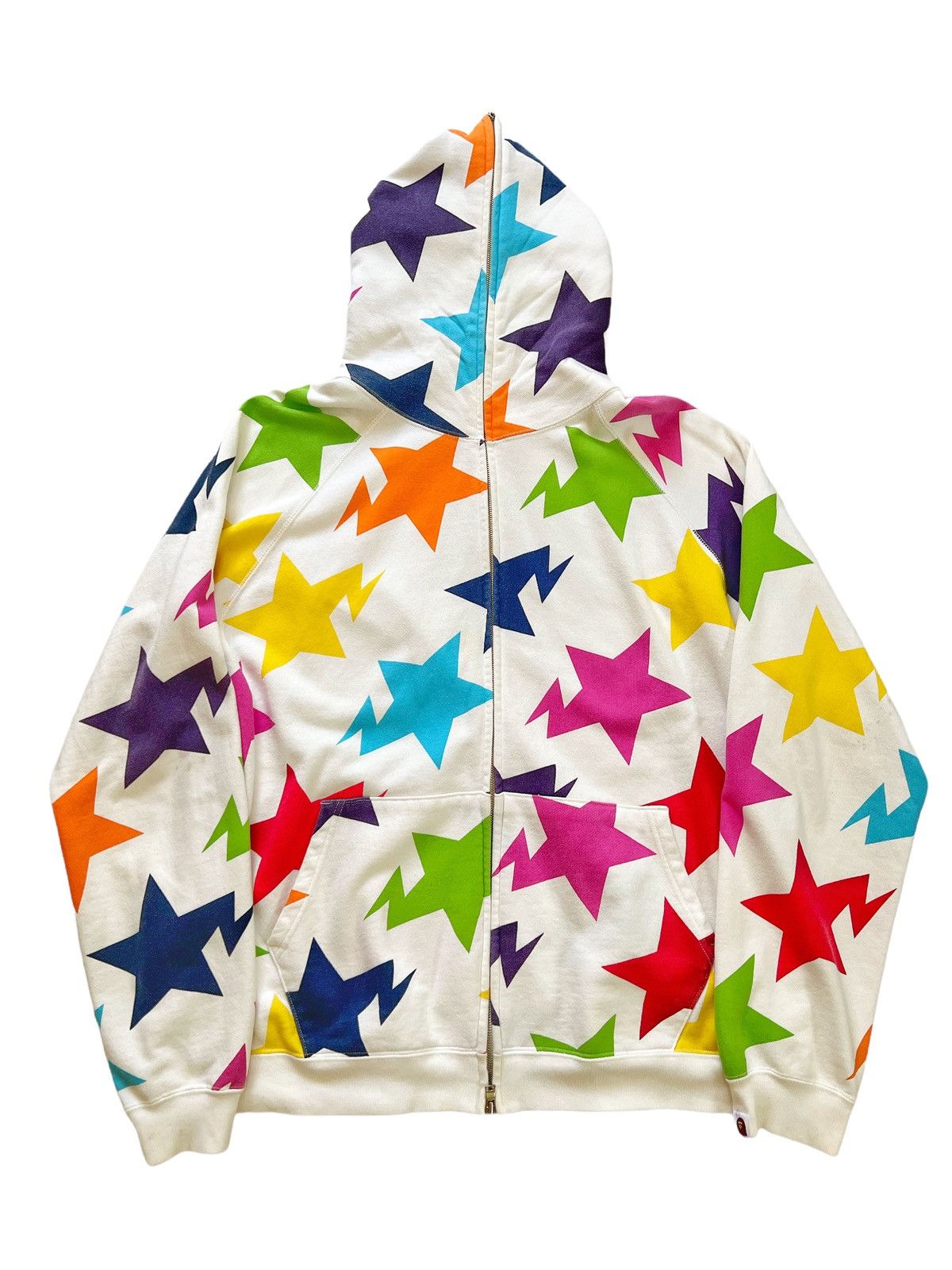 image of Bape 2006 White Rainbow Multicolor Sta, Men's (Size Large)
