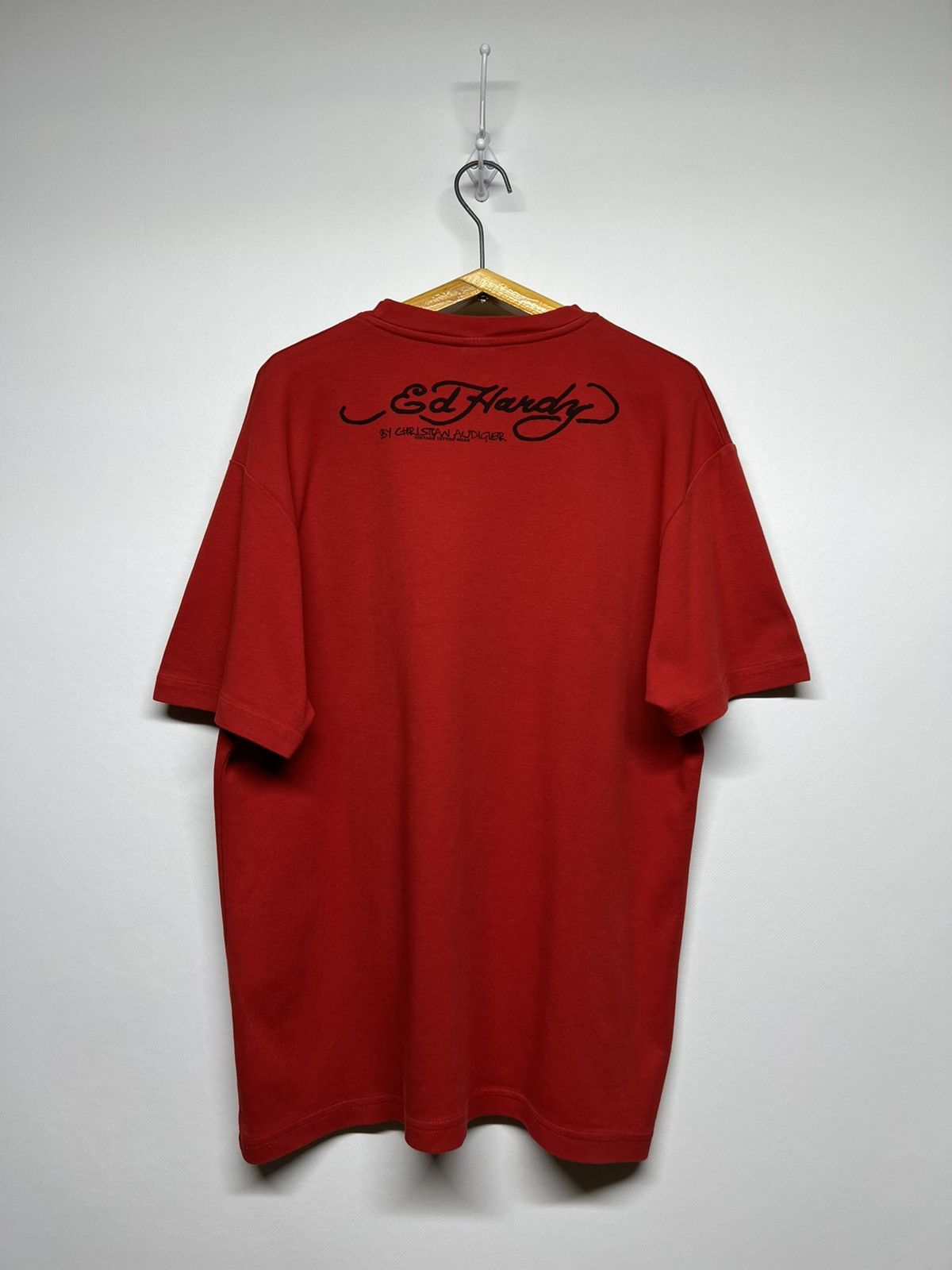 Christian Audigier × Ed Hardy × Vintage Vintage Pirate🏴‍☠️ Y2k Rare Ed Hardy Big Logo T-Shirt 90’s Size XXL / US 16-18 / IT 52-54 - 4 Thumbnail