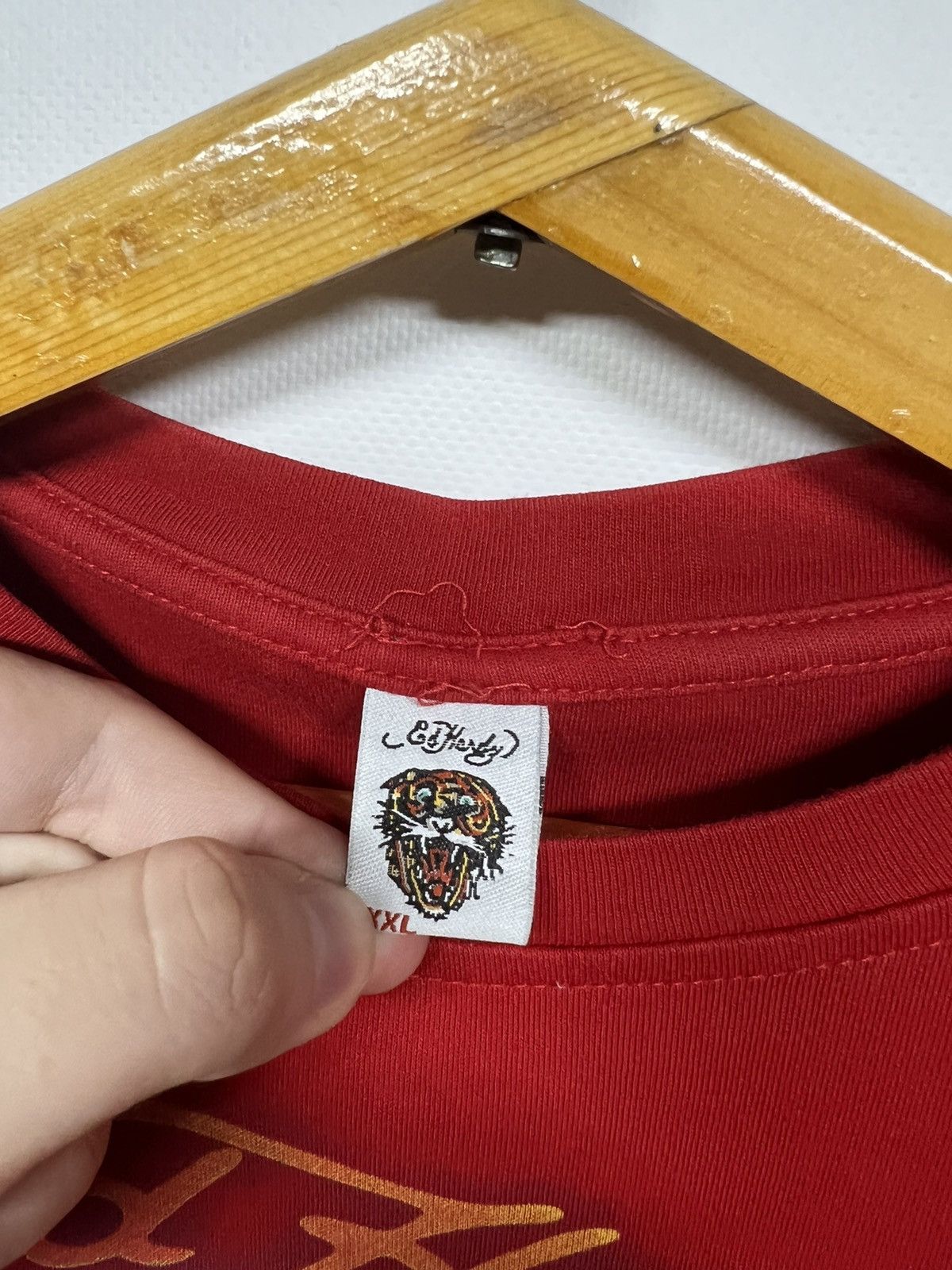 Christian Audigier × Ed Hardy × Vintage Vintage Pirate🏴‍☠️ Y2k Rare Ed Hardy Big Logo T-Shirt 90’s Size XXL / US 16-18 / IT 52-54 - 7 Thumbnail