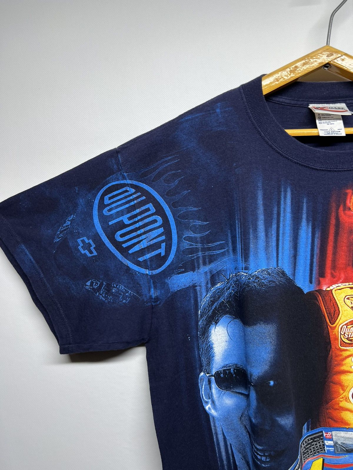 NASCAR × Vintage Vintage Y2k NASCAR Racing Du Point All Over Print T-Shirt Size US L / EU 52-54 / 3 - 4 Thumbnail