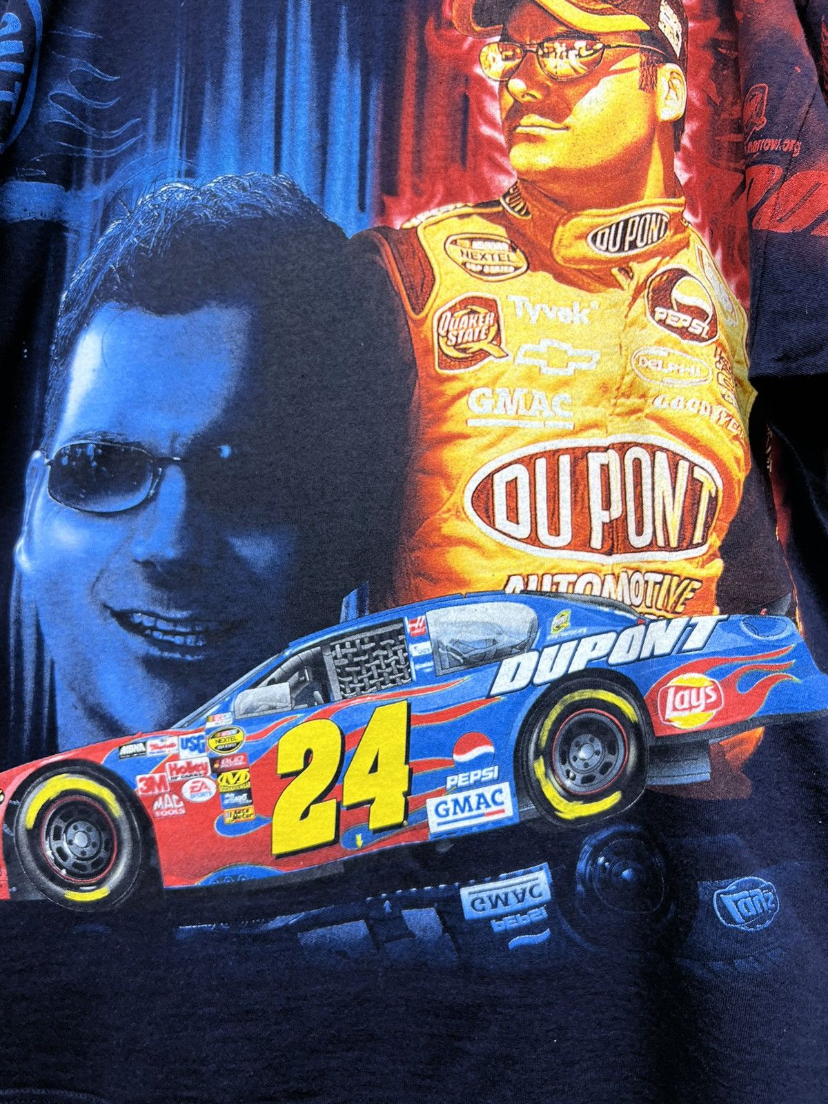 NASCAR × Vintage Vintage Y2k NASCAR Racing Du Point All Over Print T-Shirt Size US L / EU 52-54 / 3 - 6 Thumbnail