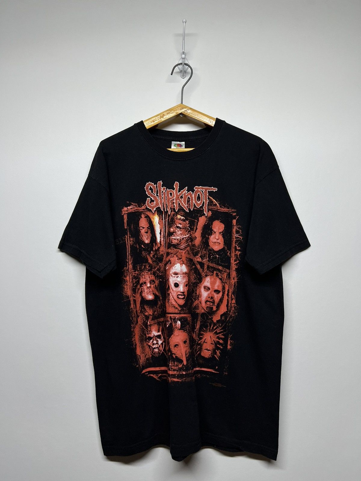 Band Tees × Slipknot × Vintage Vintage Y2k Slipknot Mask Faces Big Logo T-Shirt 00’s Size US M / EU 48-50 / 2 - 1 Thumbnail