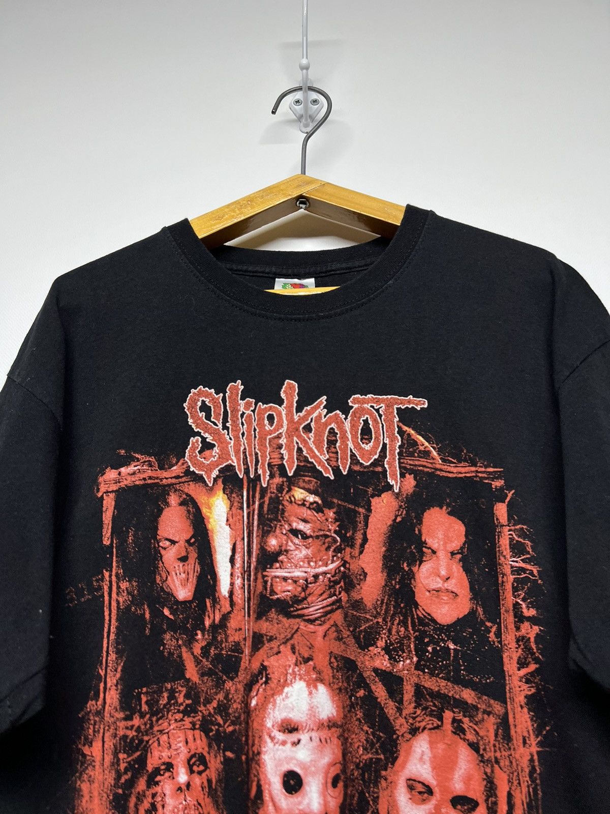 Band Tees × Slipknot × Vintage Vintage Y2k Slipknot Mask Faces Big Logo T-Shirt 00’s Size US M / EU 48-50 / 2 - 2 Thumbnail