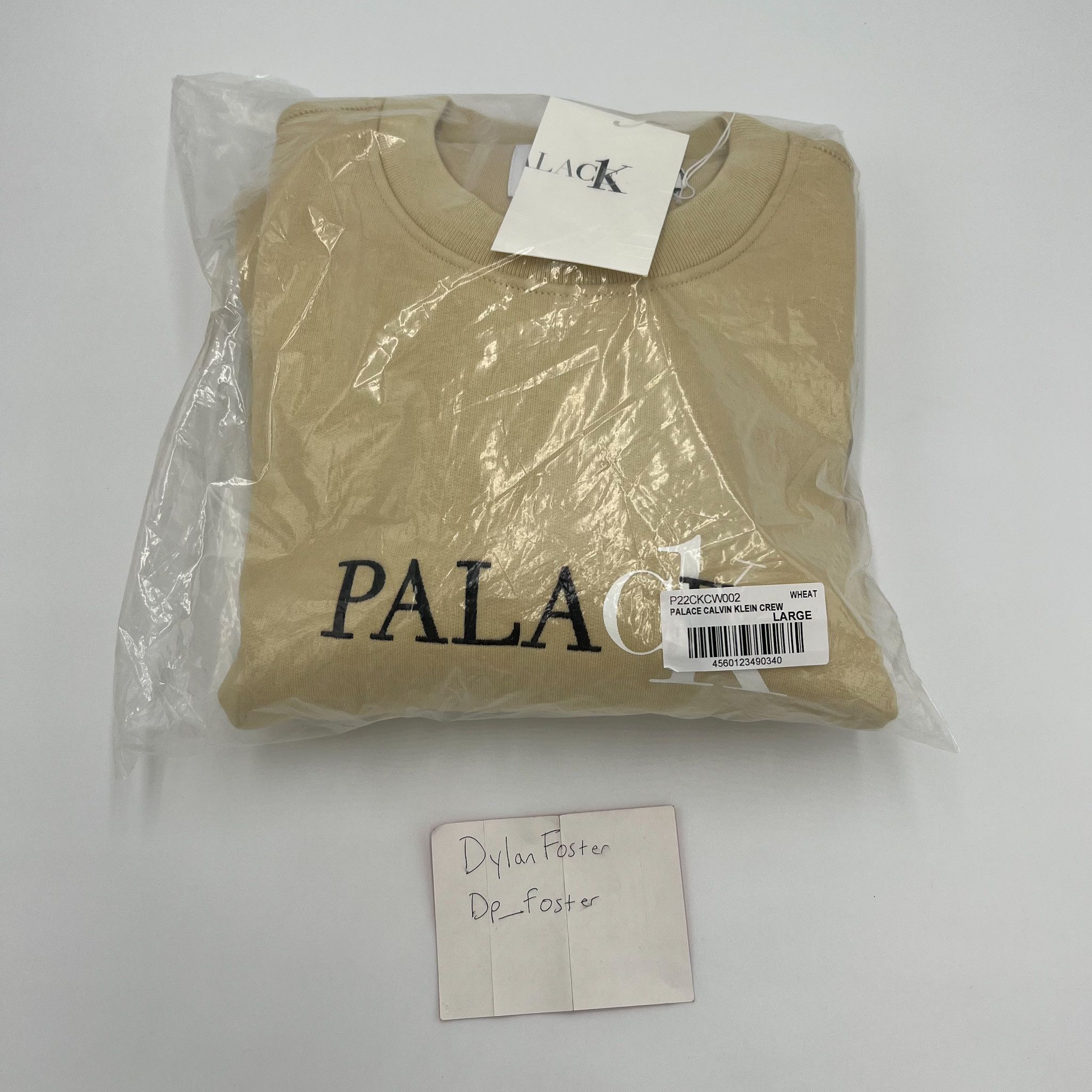 Calvin Klein × Palace Palace X Calvin Klein CK1 Crew Wheat • L Size US L / EU 52-54 / 3 - 5 Thumbnail