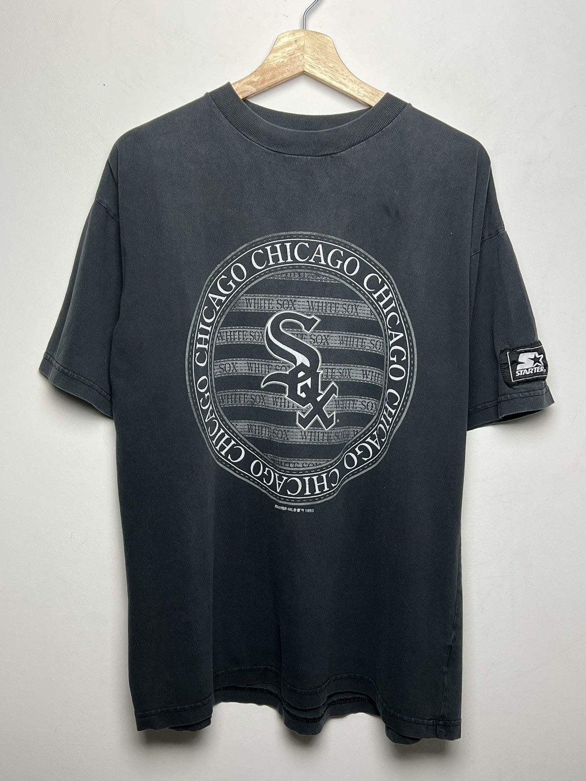 image of 1993 Chicago White Sox Boxy T Shirt in Black, Men's (Size Large)