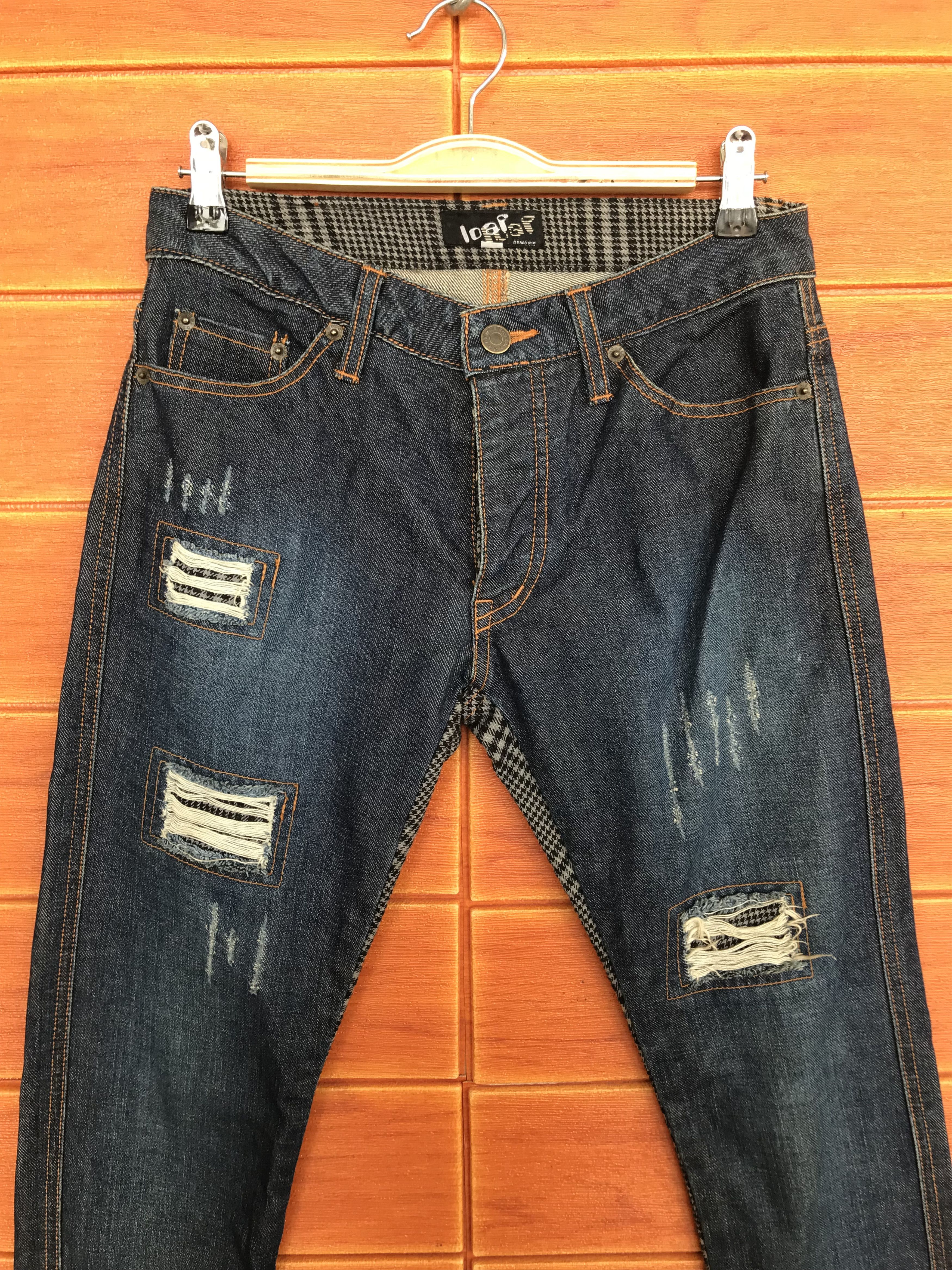 Kapital Japanese Brand Hybrid Checkered Denim Jeans Size US 29 - 8 Thumbnail