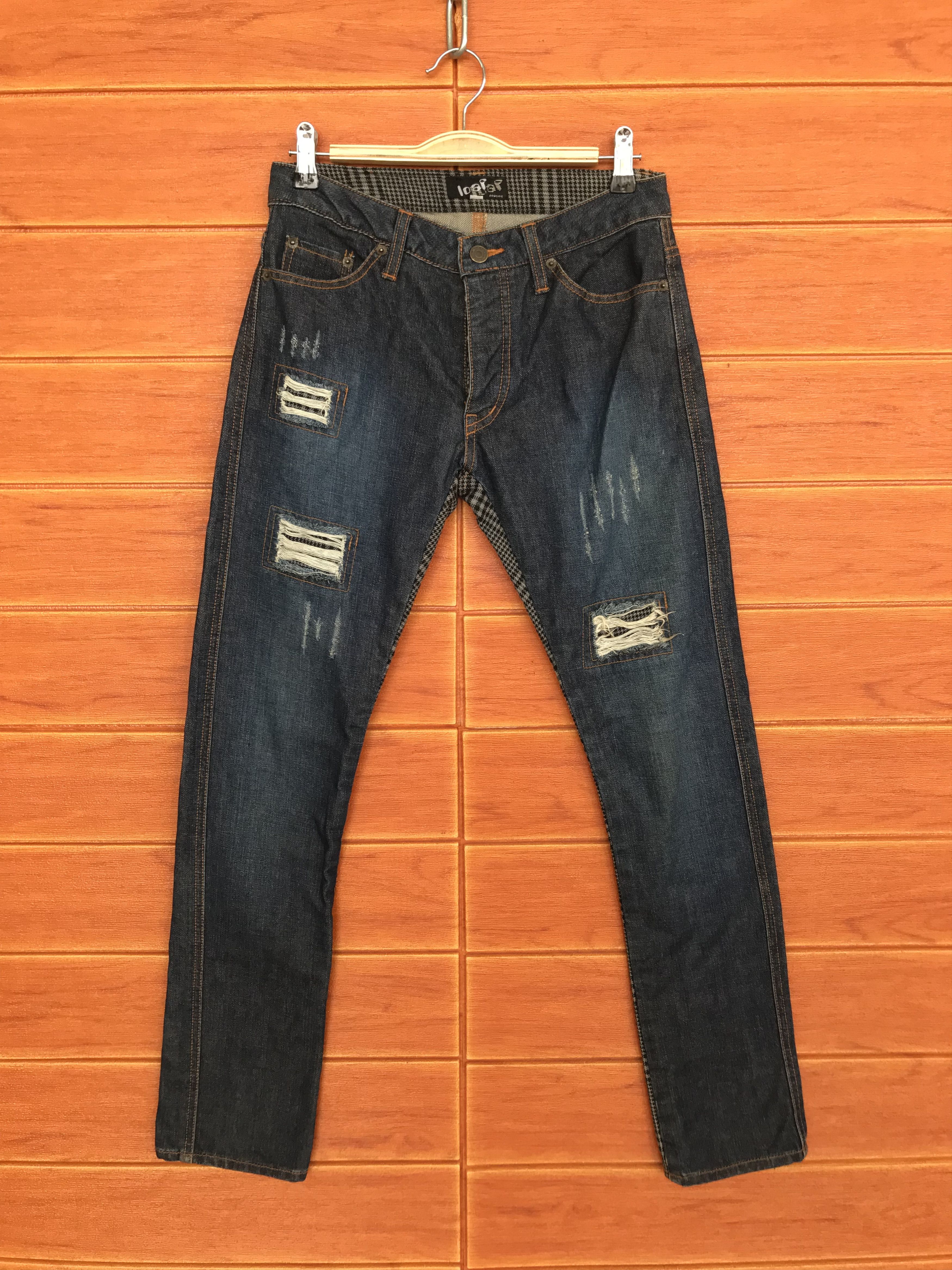 Kapital Japanese Brand Hybrid Checkered Denim Jeans Size US 29 - 7 Thumbnail