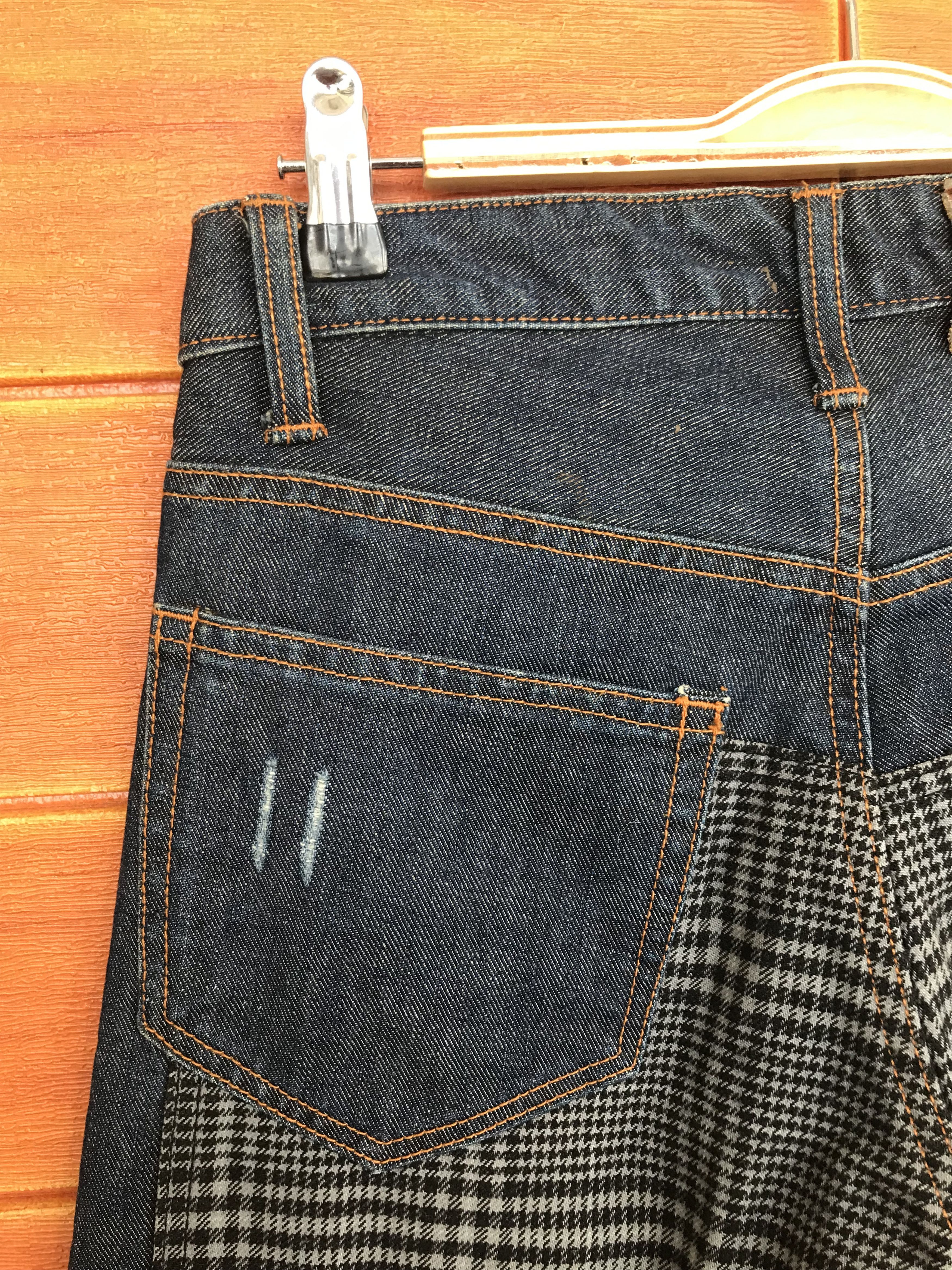 Kapital Japanese Brand Hybrid Checkered Denim Jeans Size US 29 - 5 Thumbnail