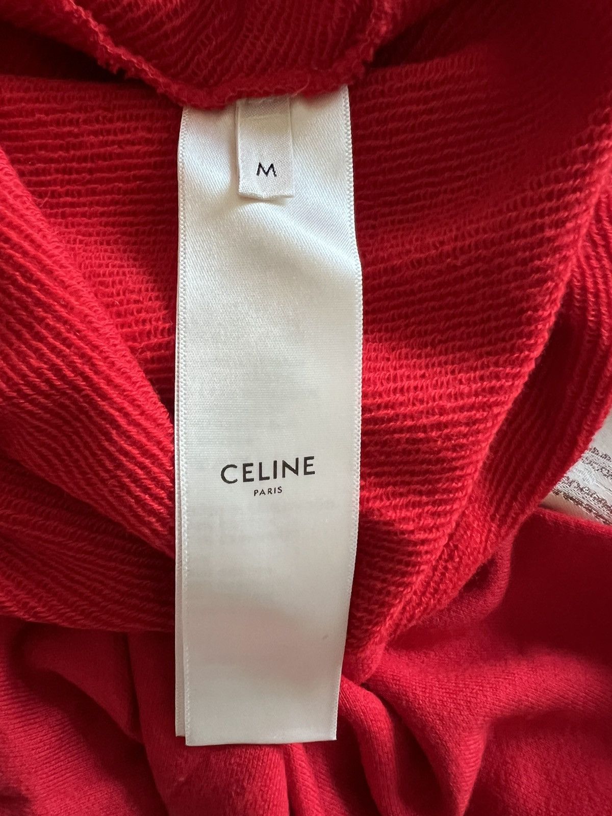 Celine × Hedi Slimane Red logo hoodie Sz M Size US M / EU 48-50 / 2 - 5 Thumbnail