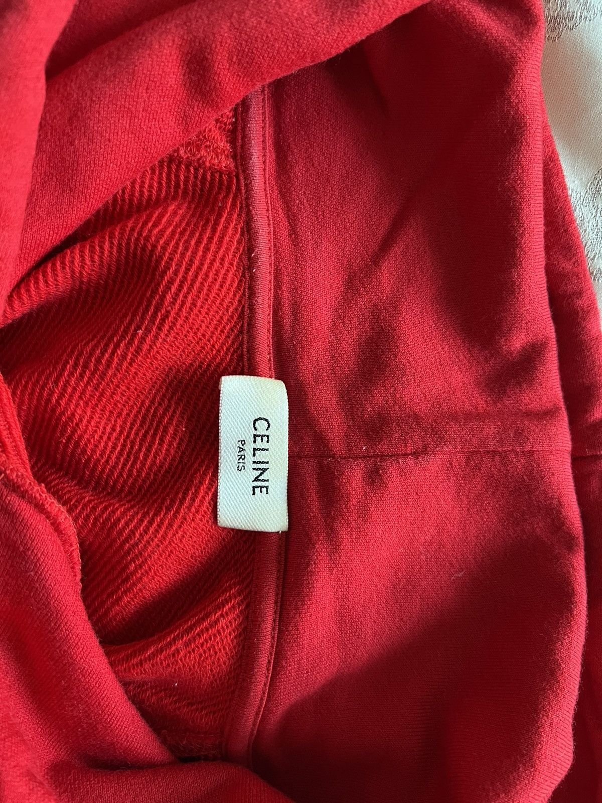 Celine × Hedi Slimane Red logo hoodie Sz M Size US M / EU 48-50 / 2 - 3 Thumbnail