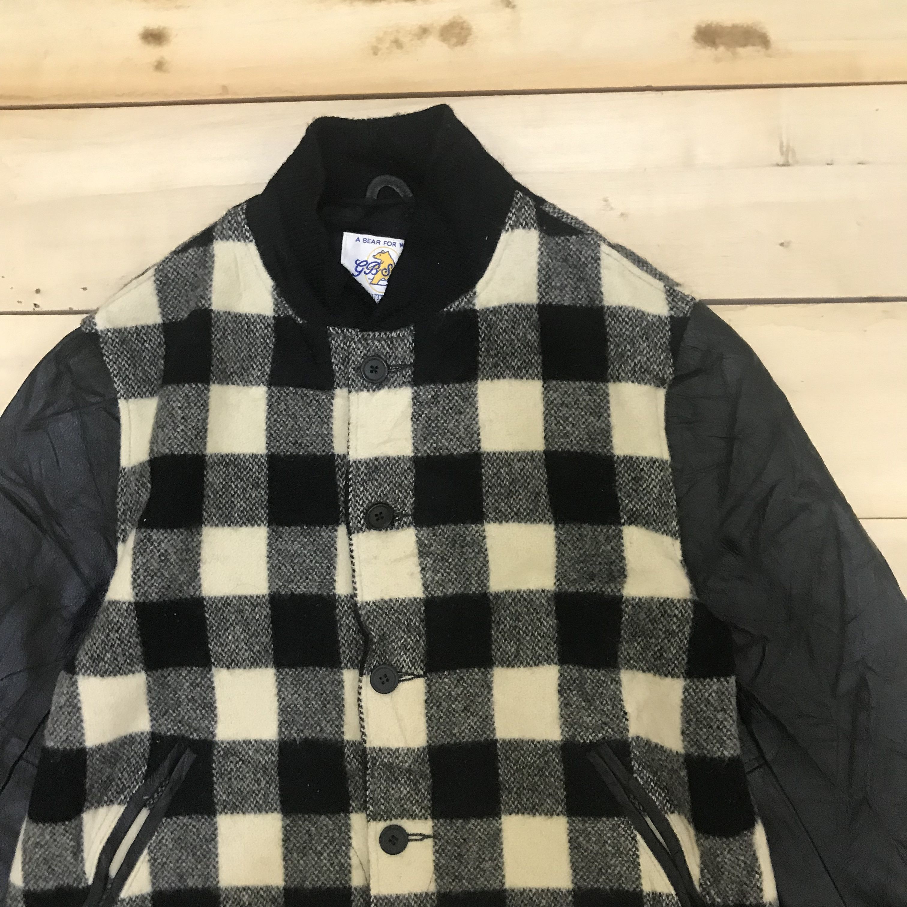 Golden Bear × Woolrich Woolen Mills Z87 GOLDEN BEAR X WOOLRICH CHECKERED VARSITY JACKET Size L / US 10 / IT 46 - 2 Thumbnail