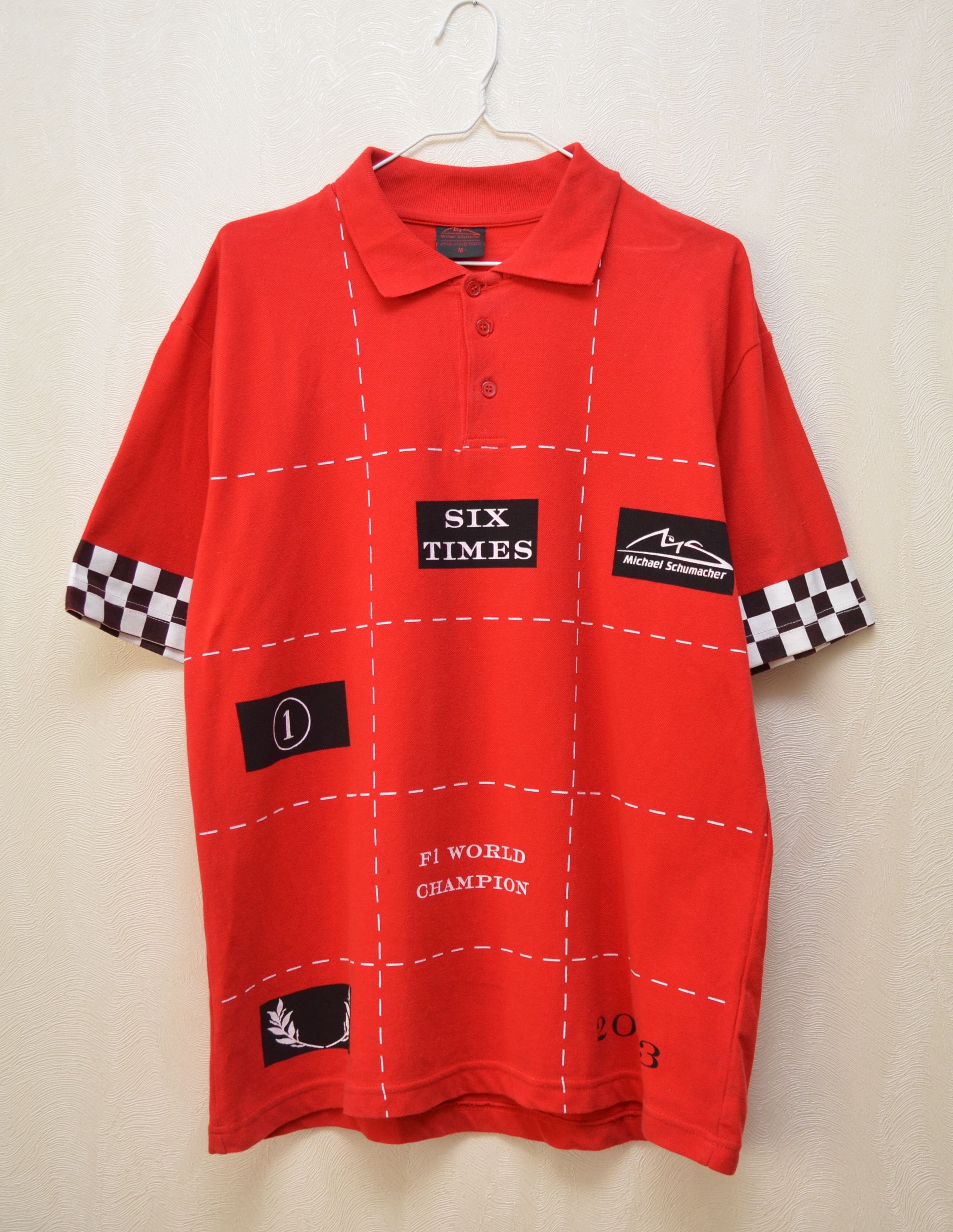 Formula 1 × Vintage 2003 Michael Schumacher Racing Formula Uno Polo Shirt Sz M Size US M / EU 48-50 / 2 - 5 Thumbnail