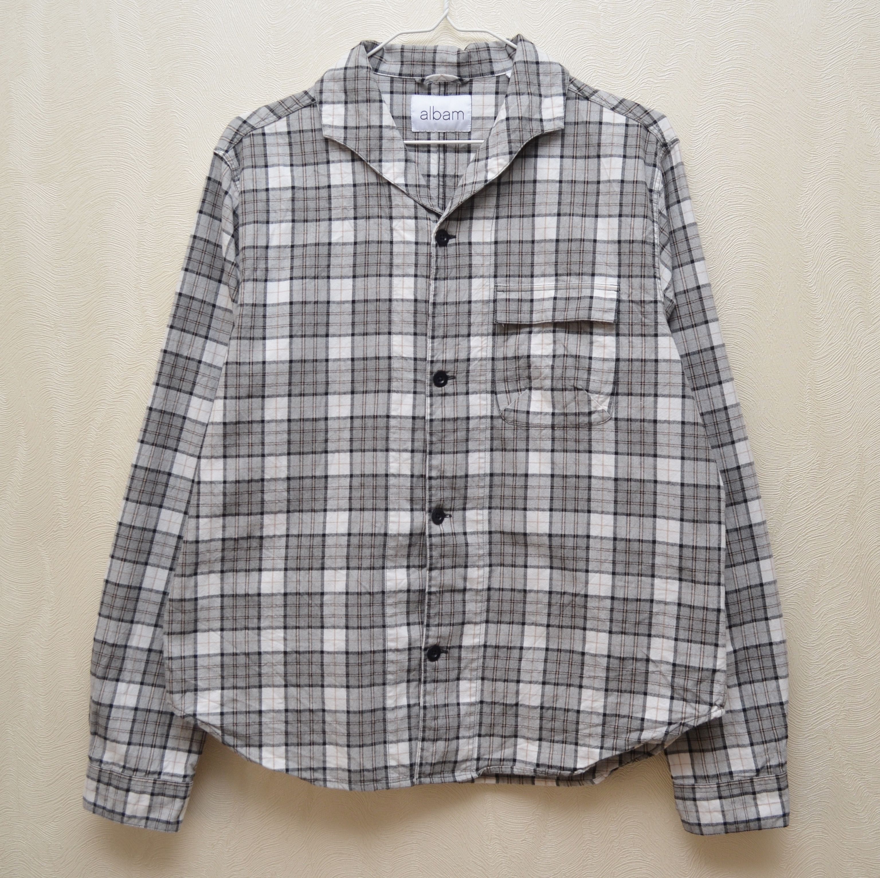 Albam Albam Miles Open Collar Check Flannel Shirt Sz S Size US S / EU 44-46 / 1 - 4 Thumbnail