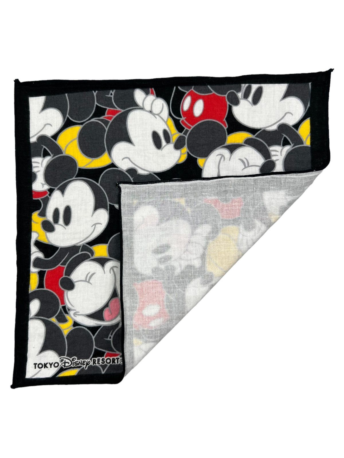 Japanese Brand Mickey Mouse Handkerchief Neckerchief Bandana Pocketsquare Size ONE SIZE - 3 Thumbnail