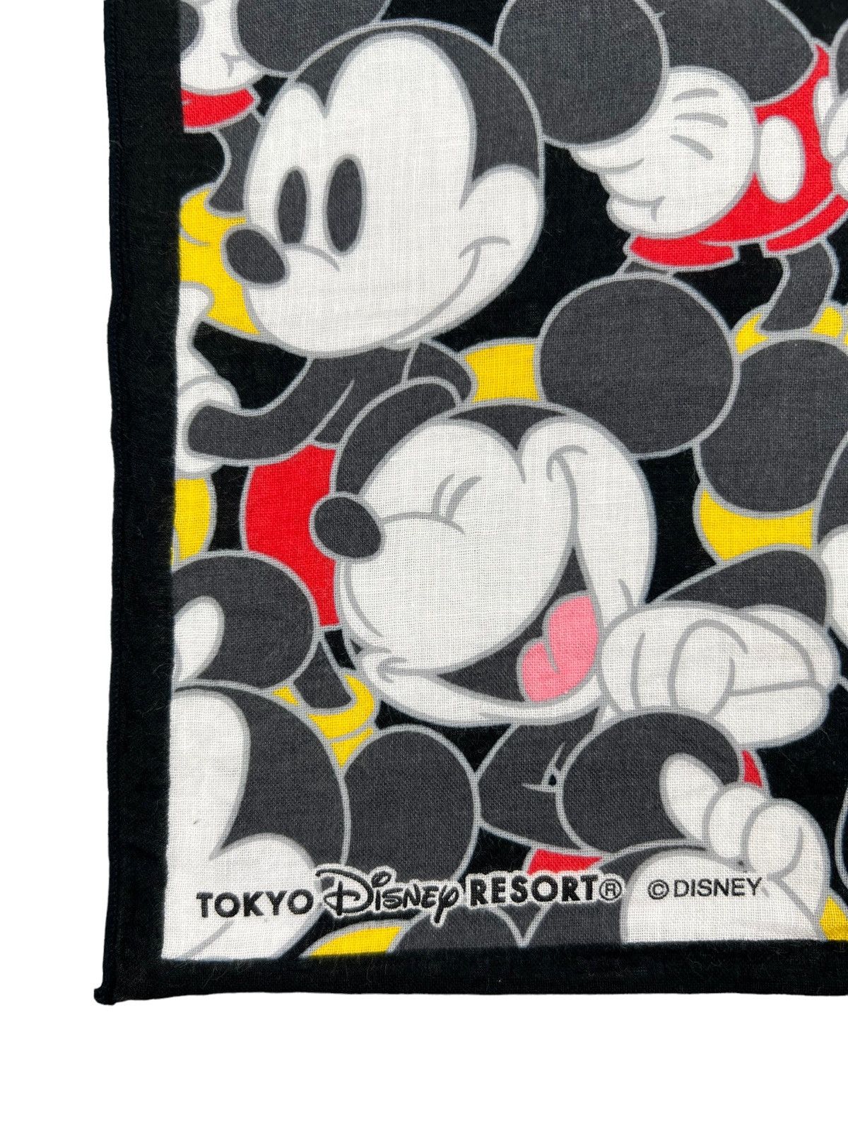 Japanese Brand Mickey Mouse Handkerchief Neckerchief Bandana Pocketsquare Size ONE SIZE - 2 Thumbnail