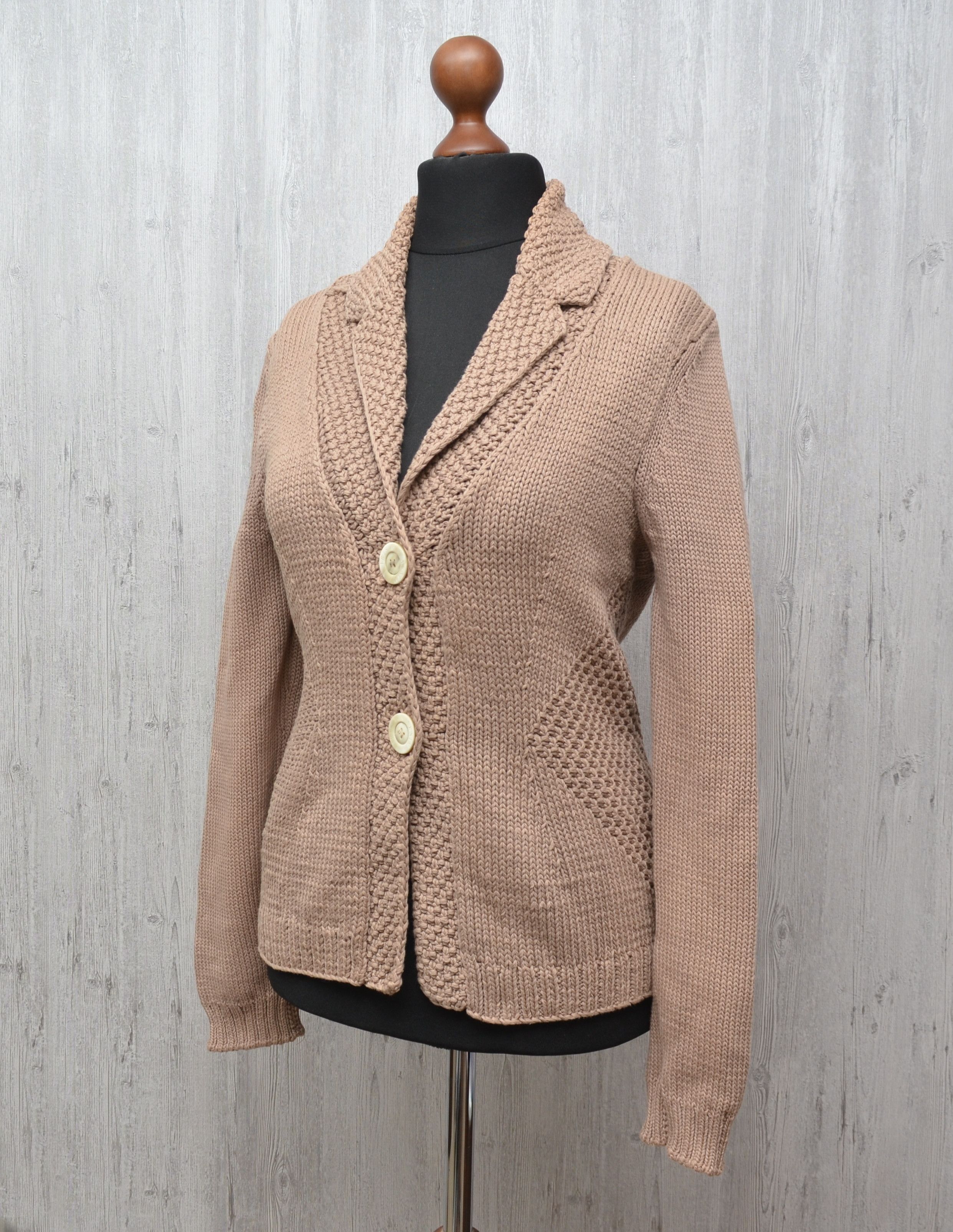 Iris von Arnim IRIS VON ARNIM Wmns Wool Knit Cardigan Sweater Brown Sz XL Size XL / US 12-14 / IT 48-50 - 4 Thumbnail