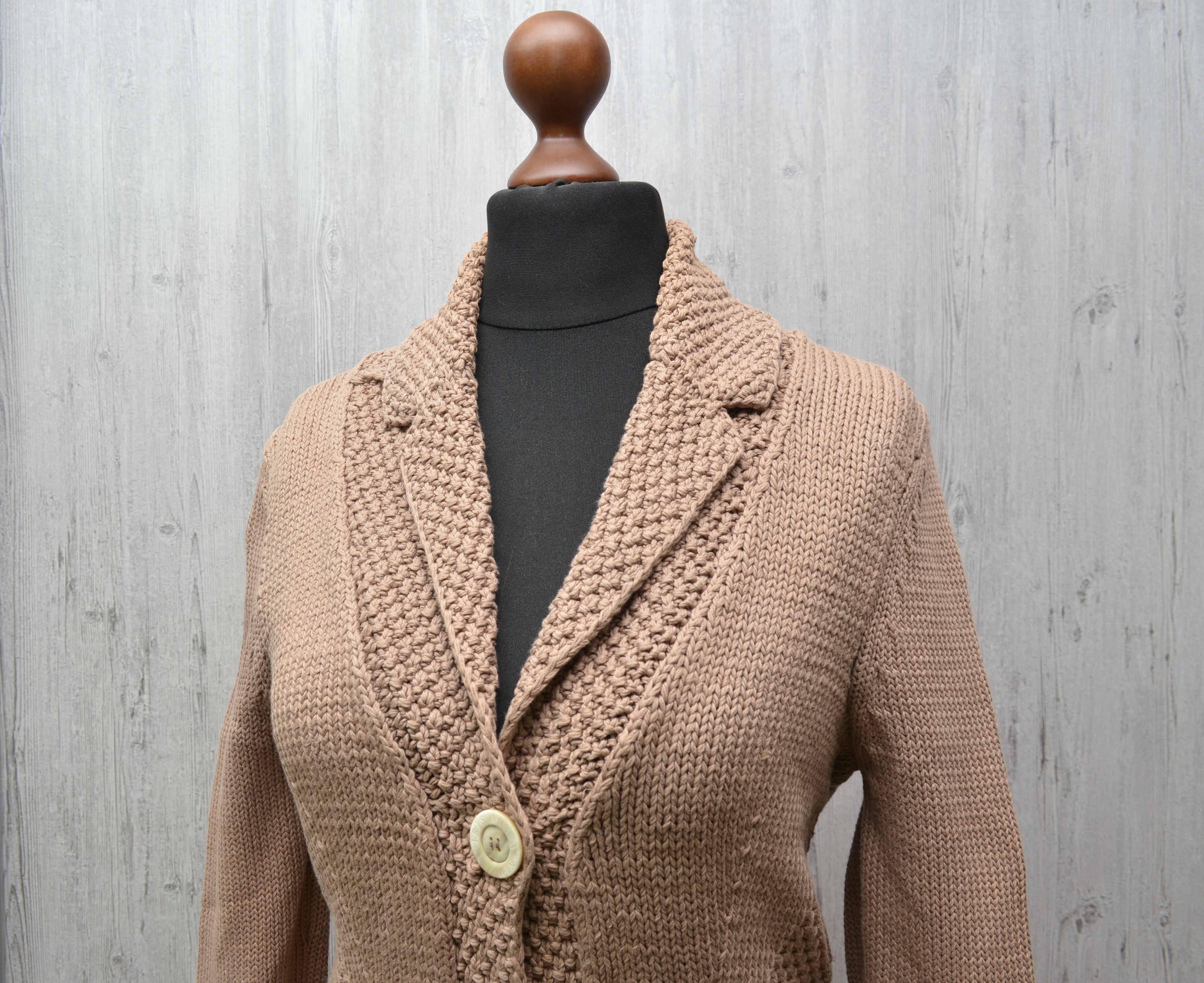 Iris von Arnim IRIS VON ARNIM Wmns Wool Knit Cardigan Sweater Brown Sz XL Size XL / US 12-14 / IT 48-50 - 2 Thumbnail