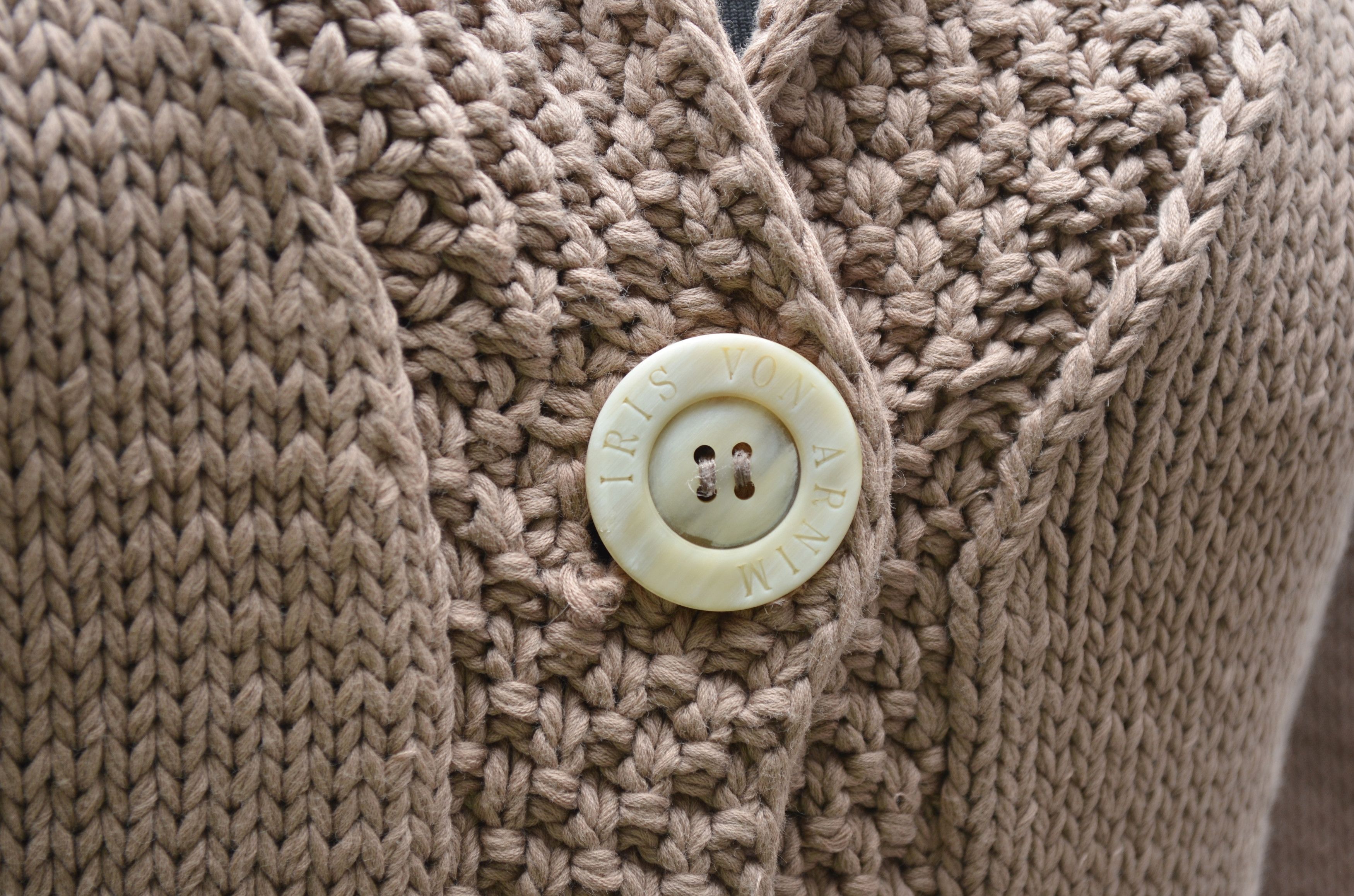 Iris von Arnim IRIS VON ARNIM Wmns Wool Knit Cardigan Sweater Brown Sz XL Size XL / US 12-14 / IT 48-50 - 8 Thumbnail