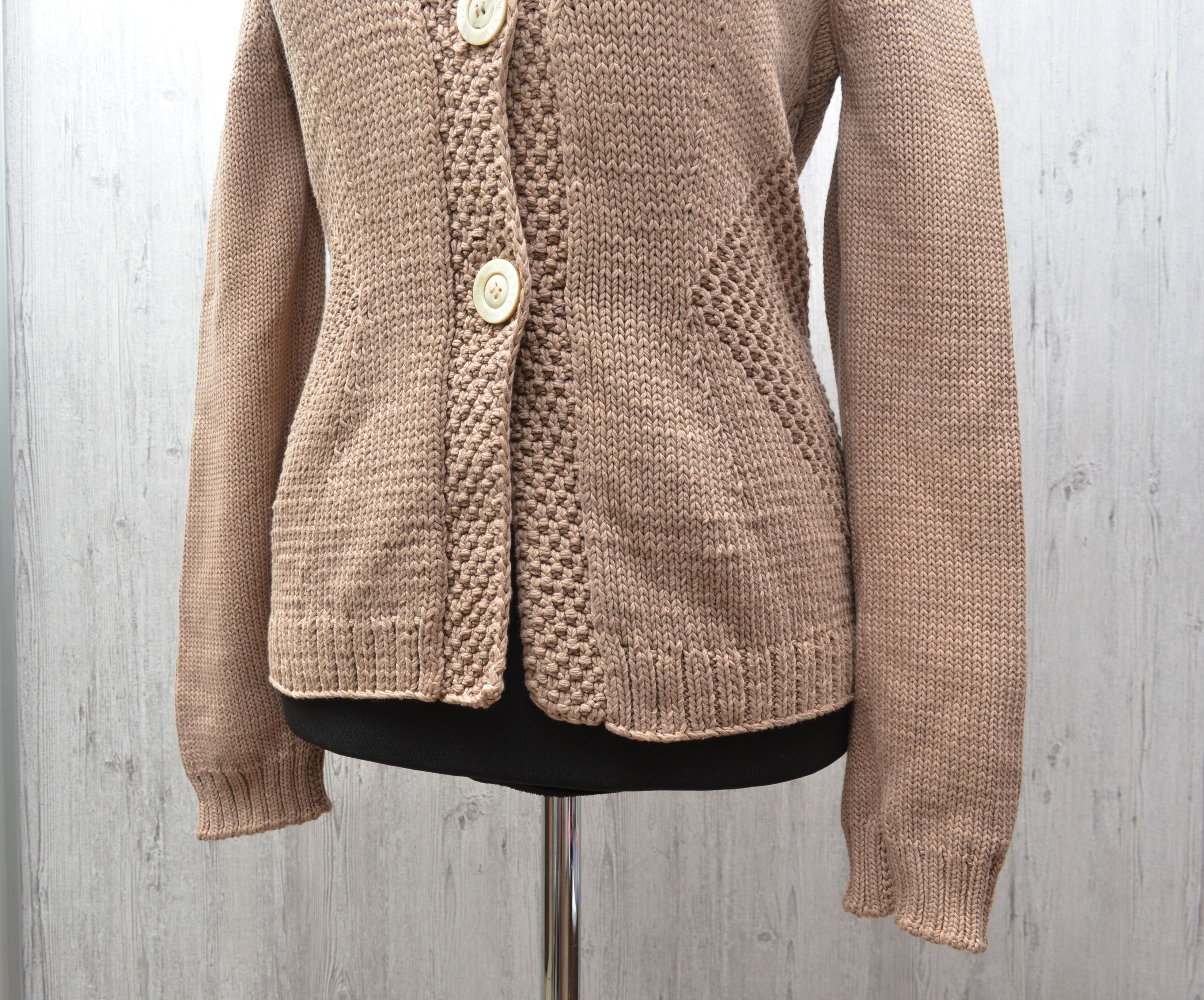 Iris von Arnim IRIS VON ARNIM Wmns Wool Knit Cardigan Sweater Brown Sz XL Size XL / US 12-14 / IT 48-50 - 3 Thumbnail