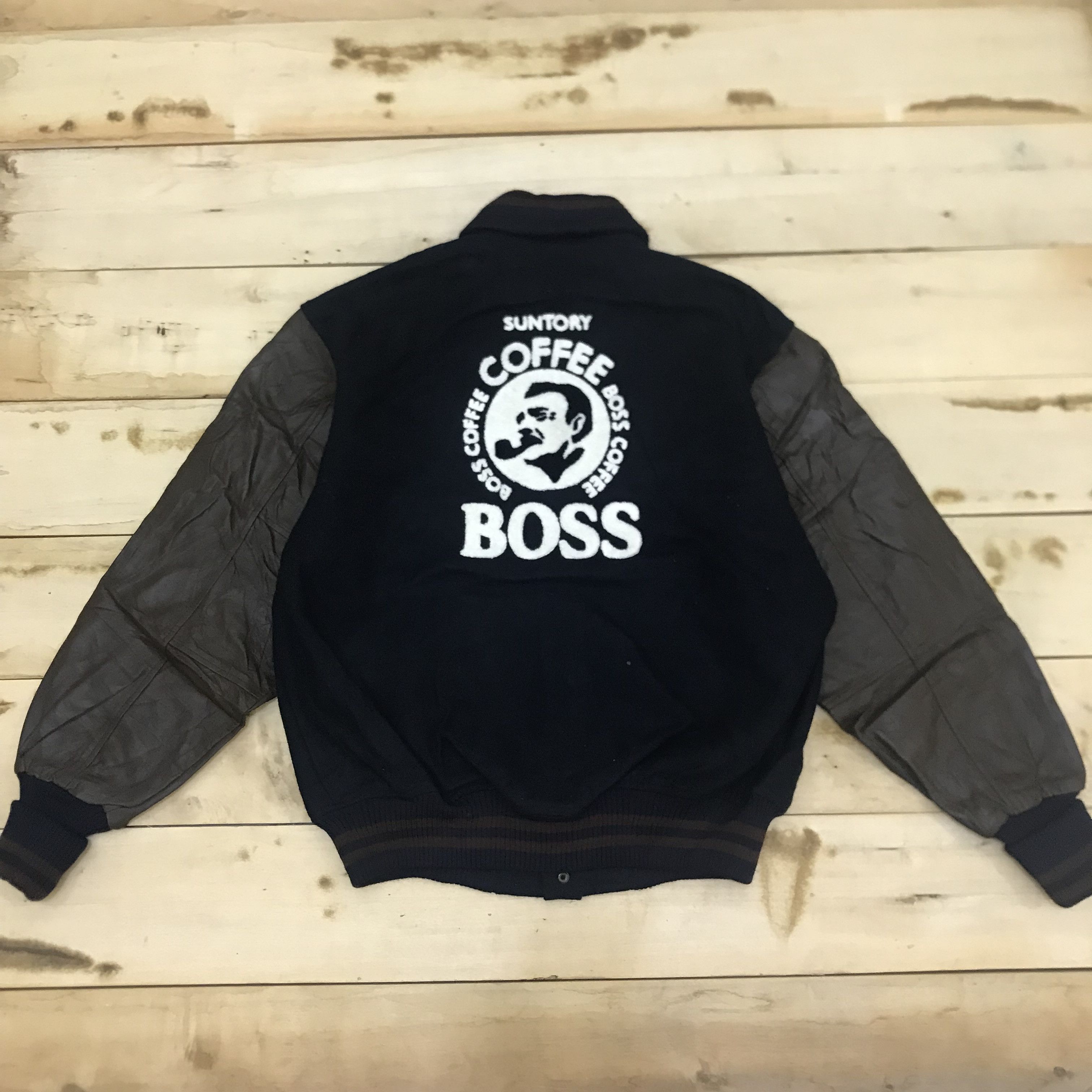Z98 NEED GONE SUNTORY COFFEE BOSS VARSITY JACKET Outerwear