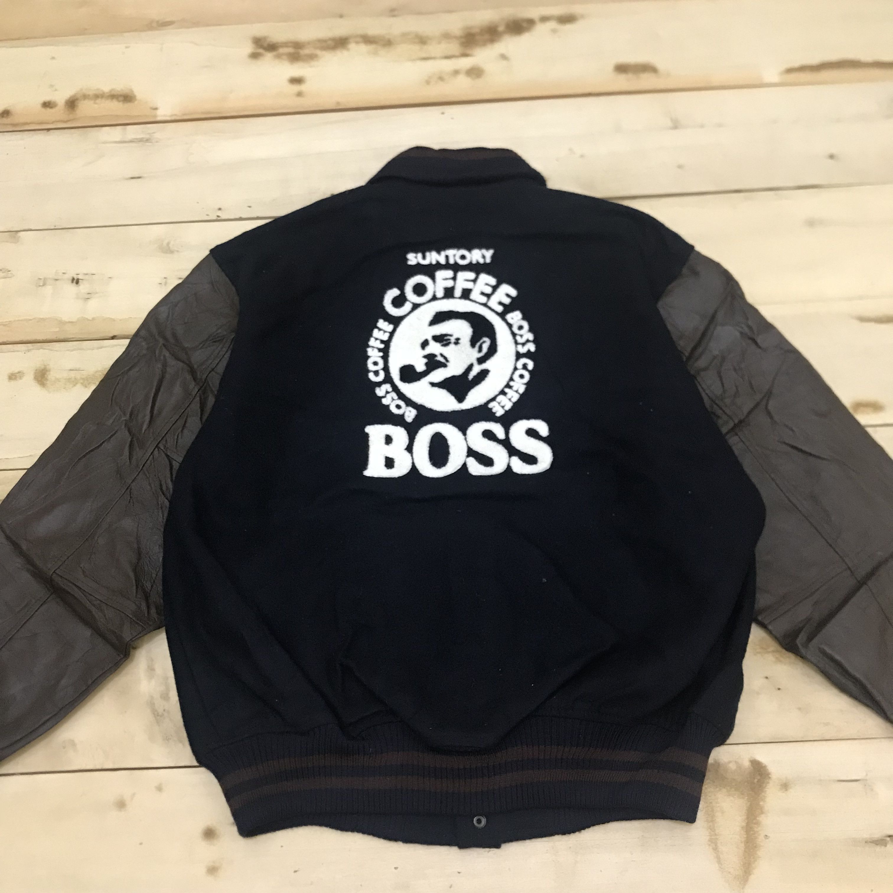 Japanese Brand Z98 NEED GONE! SUNTORY COFFEE BOSS VARSITY JACKET Size US L / EU 52-54 / 3 - 2 Thumbnail