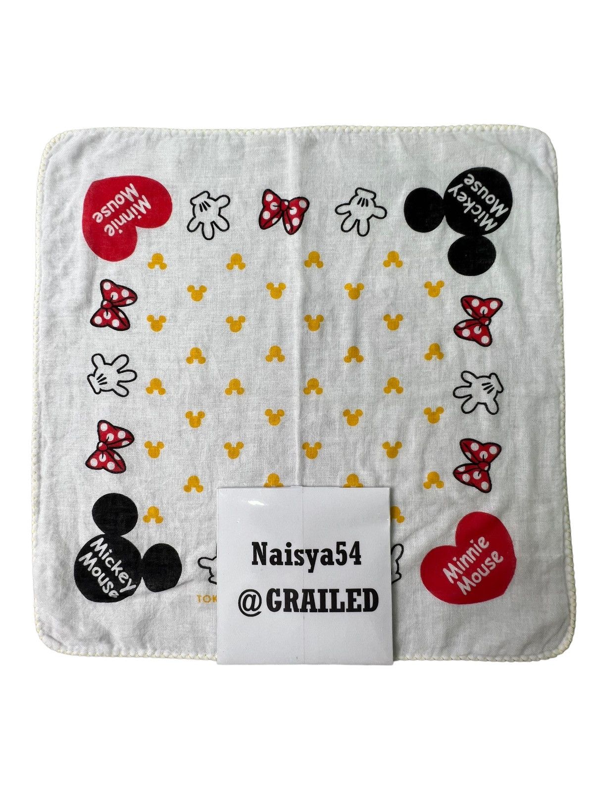 Disney Mickey Mouse Handkerchief Neckerchief Bandana Pocketsquare Size ONE SIZE - 4 Thumbnail