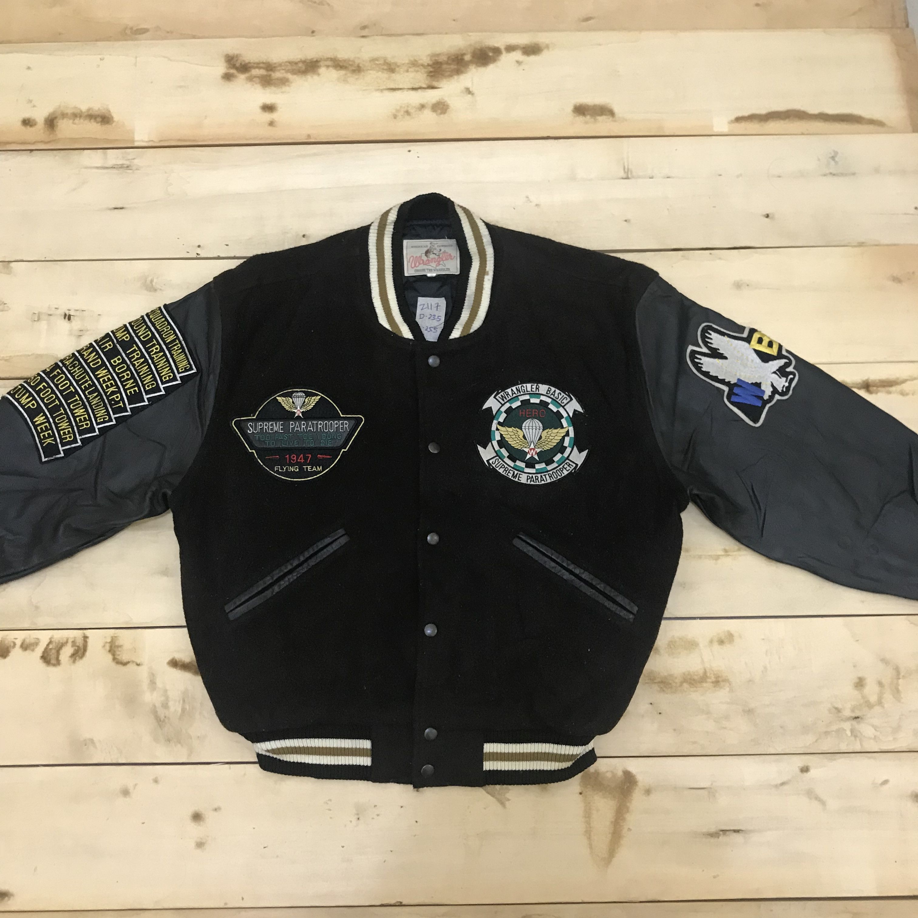 Vintage × Wrangler Z117 VTG 1947 WRANGLER SUPREME PARATROOPER VARSITY JACKET Size US M / EU 48-50 / 2 - 4 Thumbnail