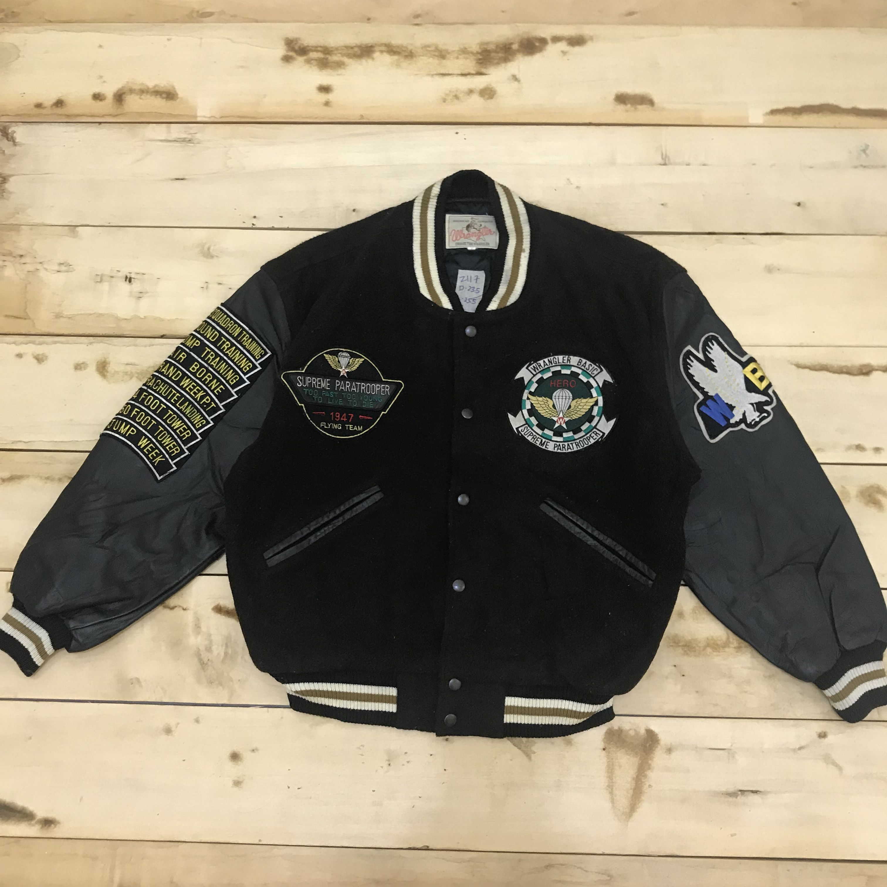 Z117 VTG 1947 WRANGLER SUPREME PARATROOPER VARSITY JACKET