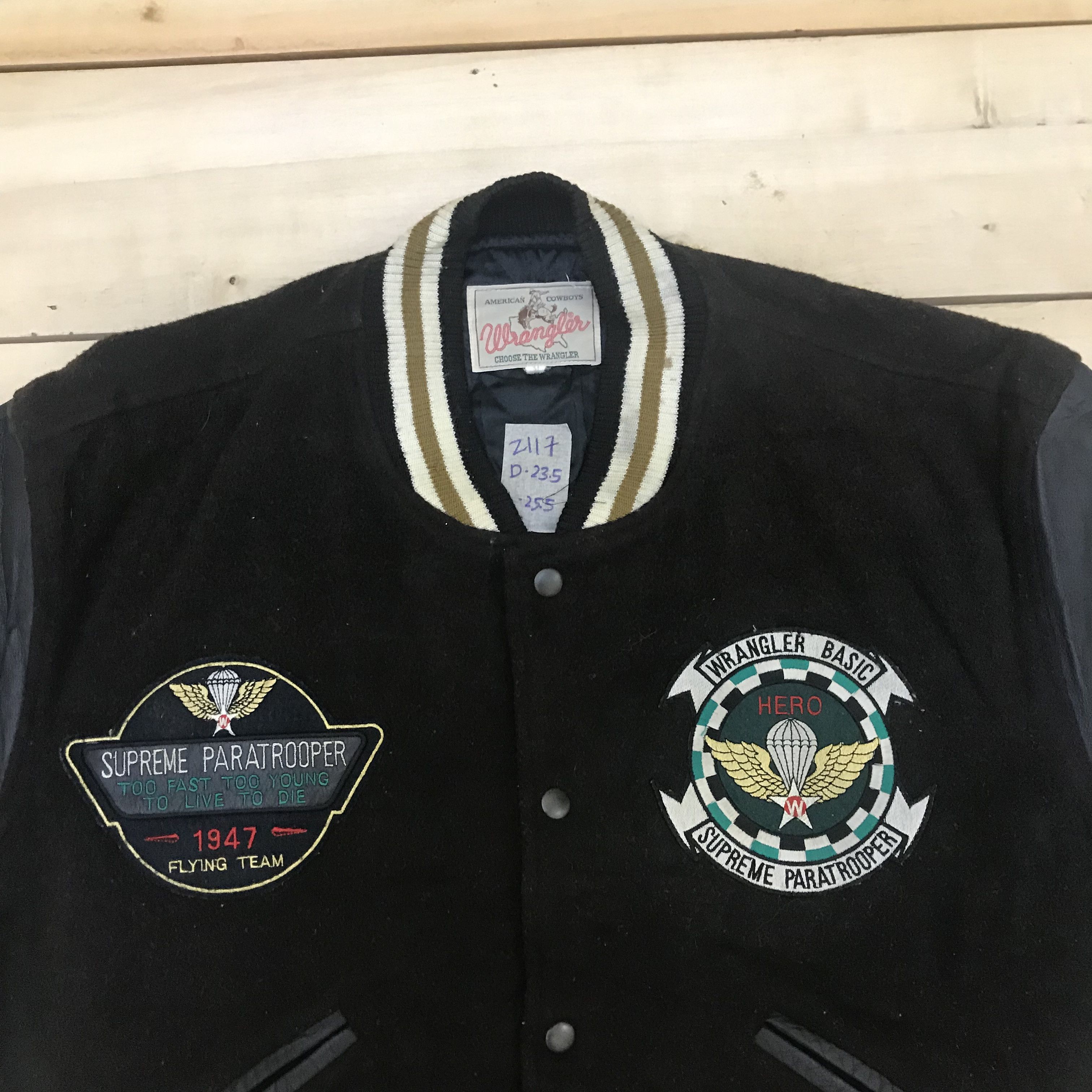 Vintage × Wrangler Z117 VTG 1947 WRANGLER SUPREME PARATROOPER VARSITY JACKET Size US M / EU 48-50 / 2 - 3 Thumbnail