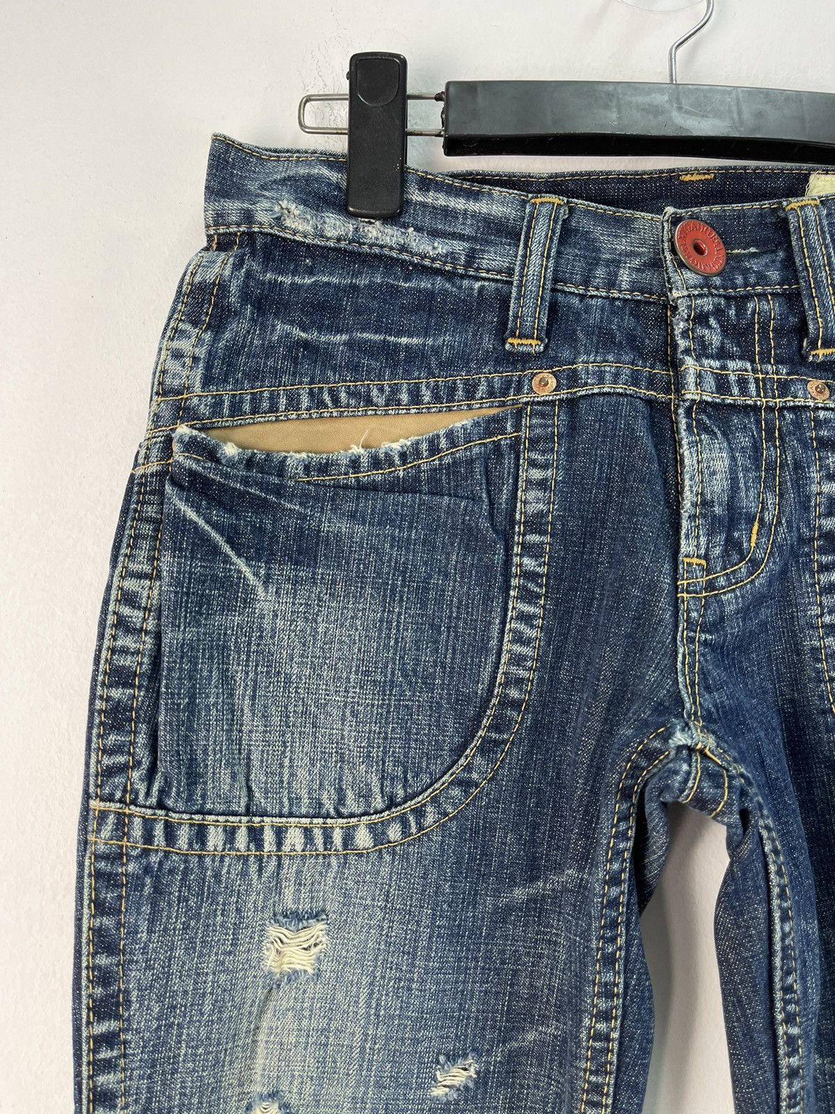 Japanese Brand × Vintage Rare Design🔥Antgauge Distressed Denim Jeans Size US 29 - 6 Thumbnail