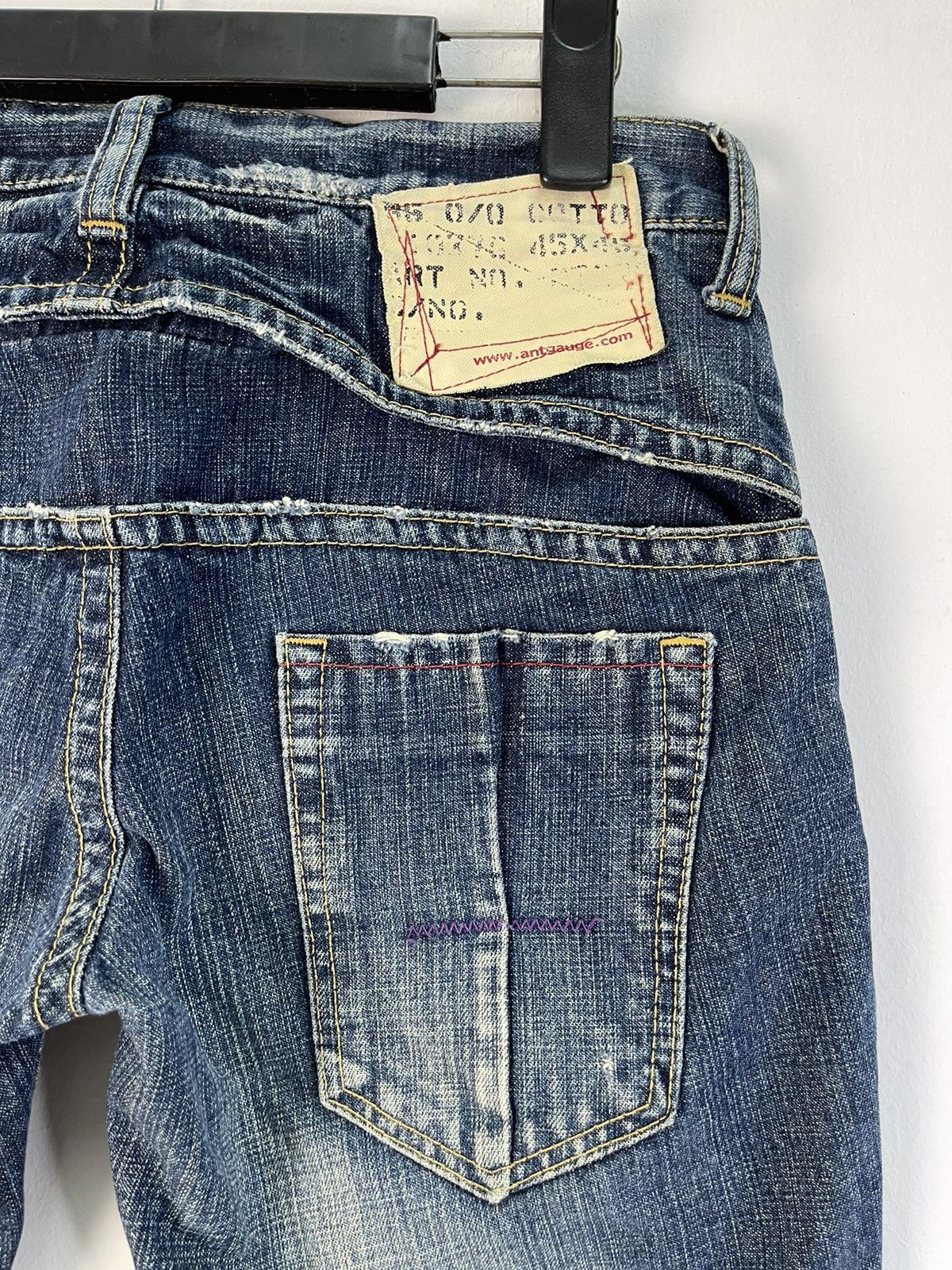 Japanese Brand × Vintage Rare Design🔥Antgauge Distressed Denim Jeans Size US 29 - 17 Thumbnail