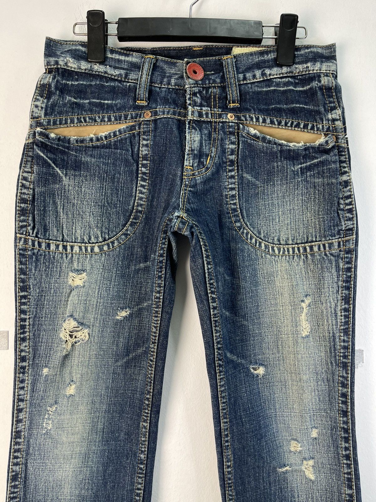 Japanese Brand × Vintage Rare Design🔥Antgauge Distressed Denim Jeans Size US 29 - 1 Thumbnail