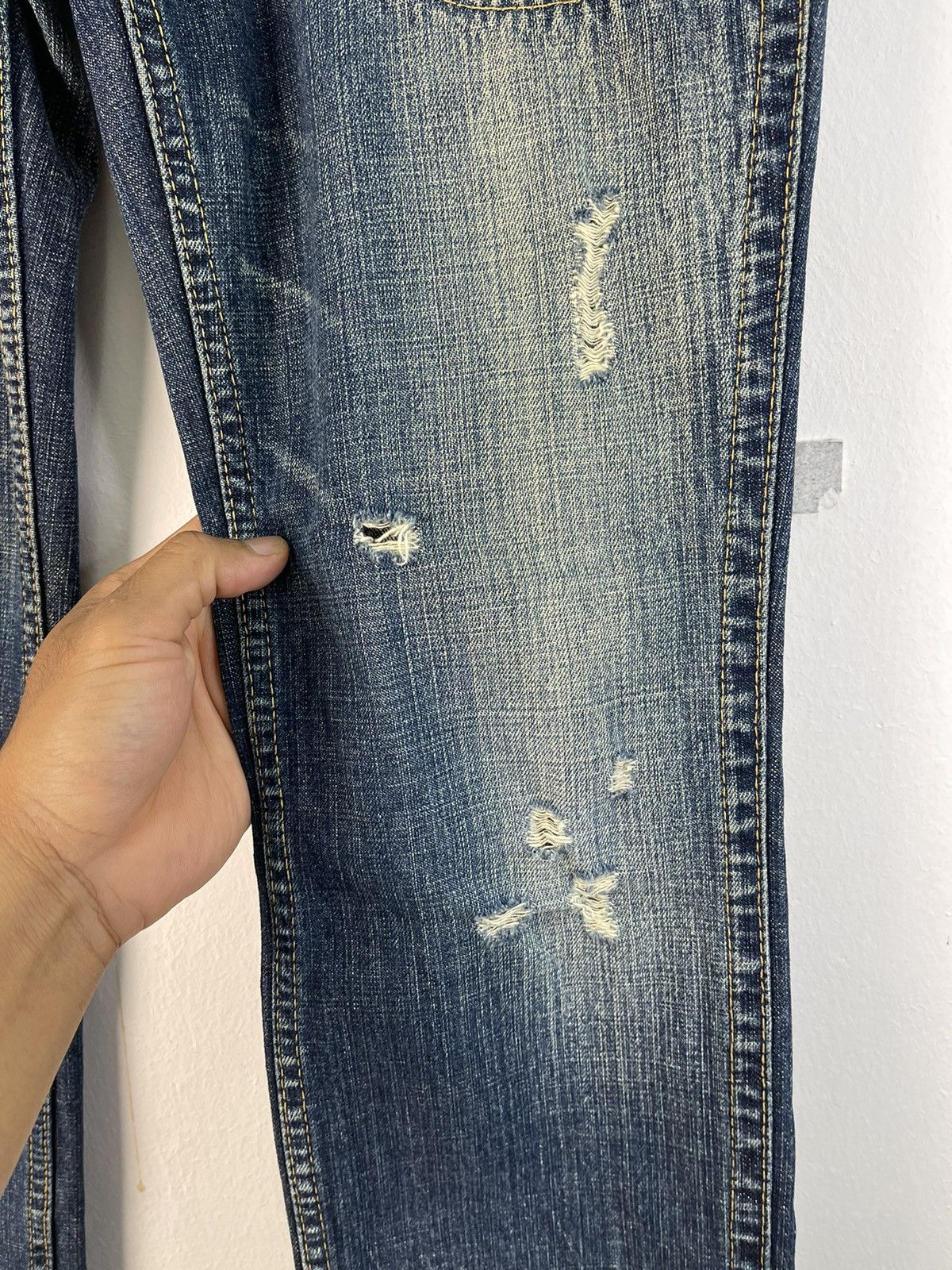 Japanese Brand × Vintage Rare Design🔥Antgauge Distressed Denim Jeans Size US 29 - 3 Thumbnail