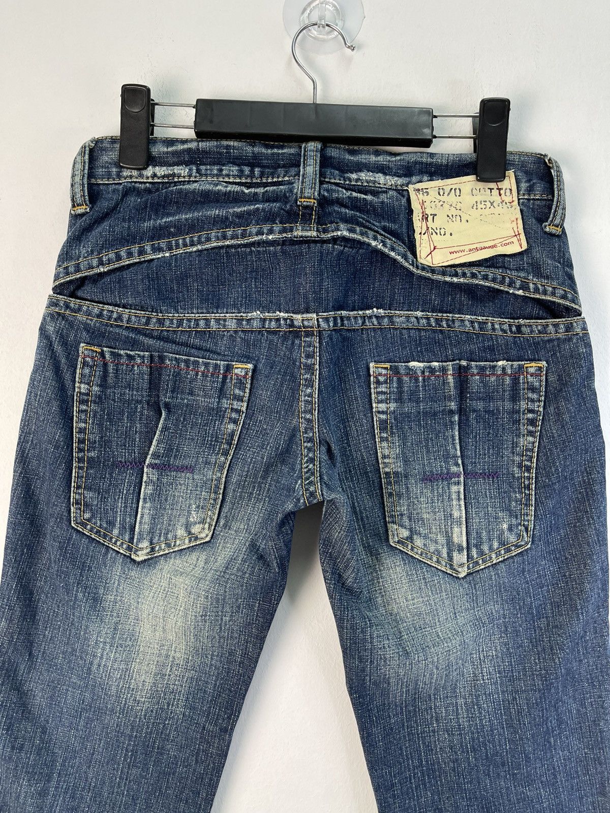 Japanese Brand × Vintage Rare Design🔥Antgauge Distressed Denim Jeans Size US 29 - 18 Thumbnail