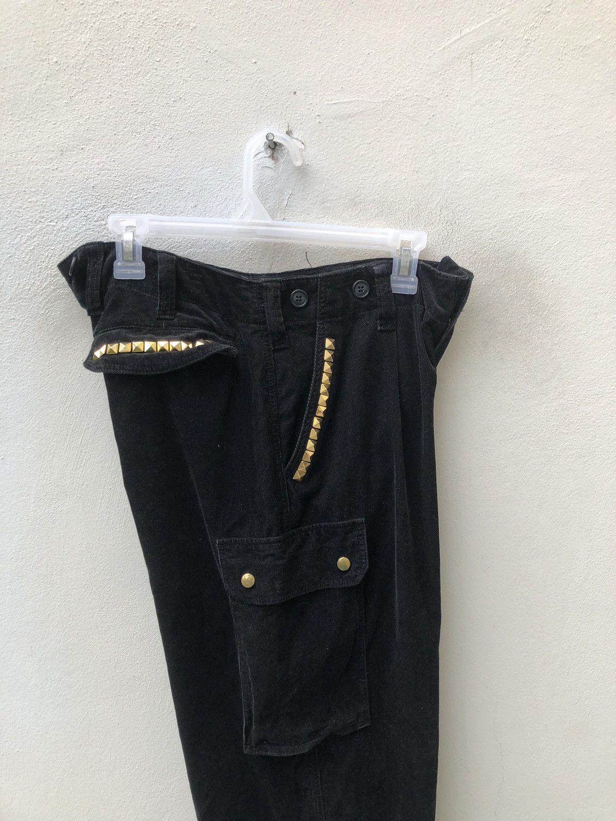 Vintage Tyrian Purple Japan Rivet Black Corduroy Cargo Trouser Pant Size US 30 / EU 46 - 19 Thumbnail