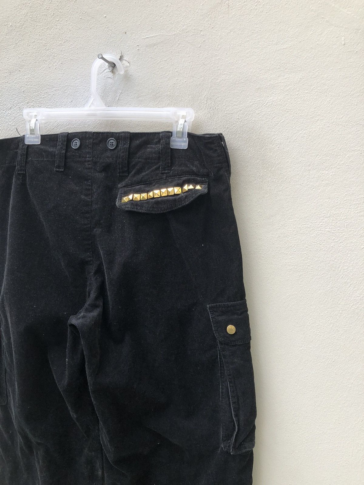 Vintage Tyrian Purple Japan Rivet Black Corduroy Cargo Trouser Pant Size US 30 / EU 46 - 16 Thumbnail